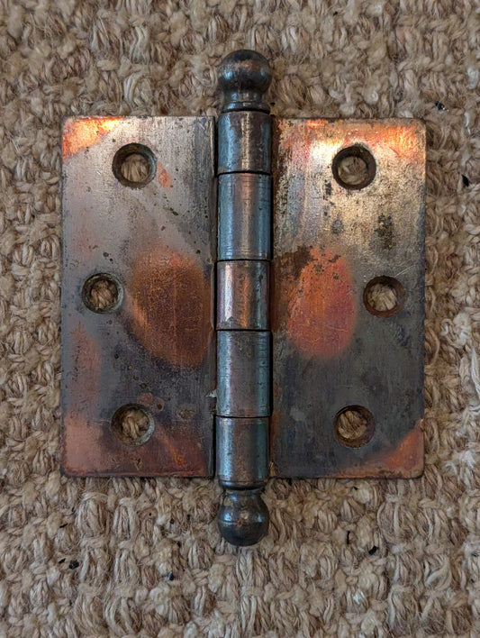 Antique 3 1/2" x 3 1/2" McKinney Ball Tip Door Hinge Original Steel Hardware Sold Individually