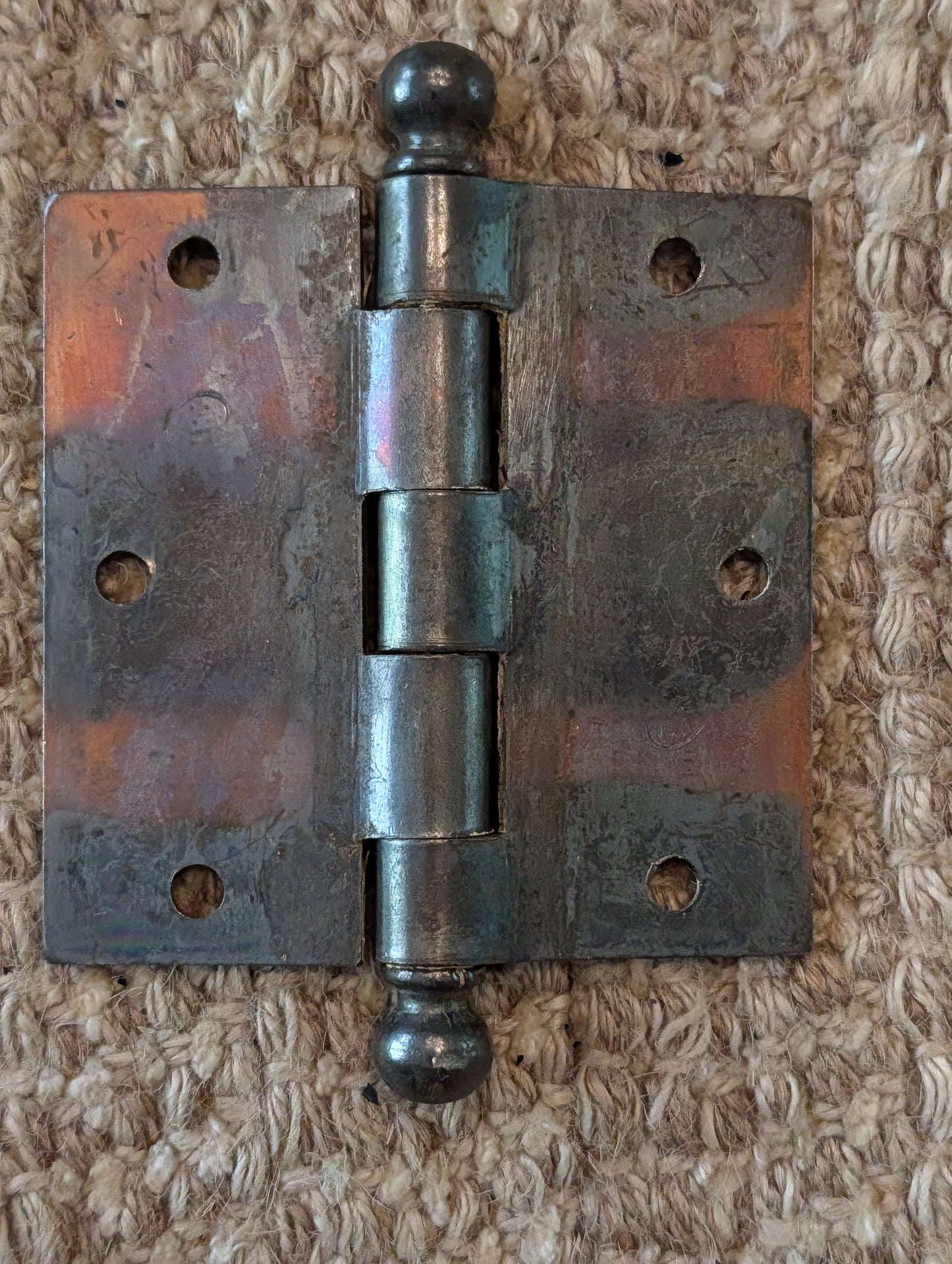 Antique 3 1/2" x 3 1/2" Stanley Ball Tip Door Hinge Original Steel Hardware Sold Individually