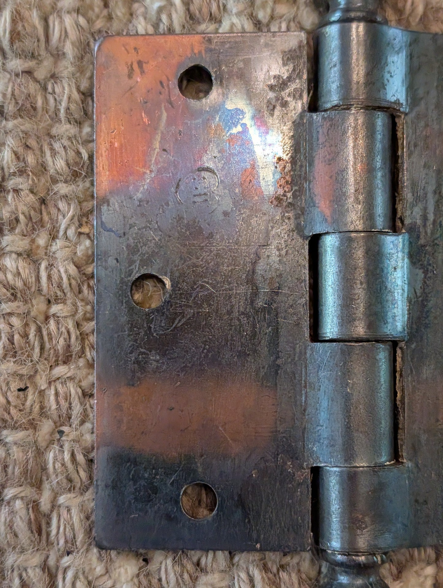 Antique 3 1/2" x 3 1/2" Stanley Ball Tip Door Hinge Original Steel Hardware Sold Individually