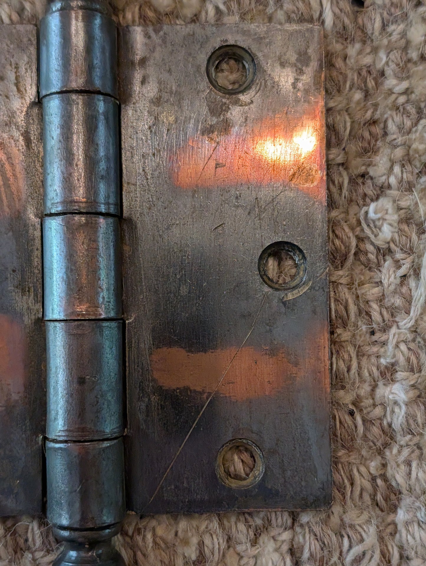 Antique 3 1/2" x 3 1/2" Stanley Ball Tip Door Hinge Original Steel Hardware Sold Individually