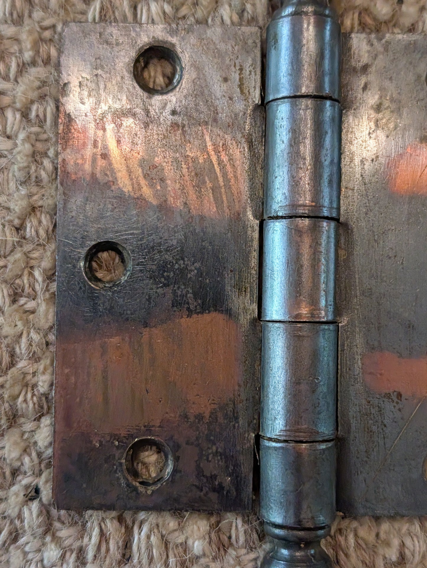 Antique 3 1/2" x 3 1/2" Stanley Ball Tip Door Hinge Original Steel Hardware Sold Individually
