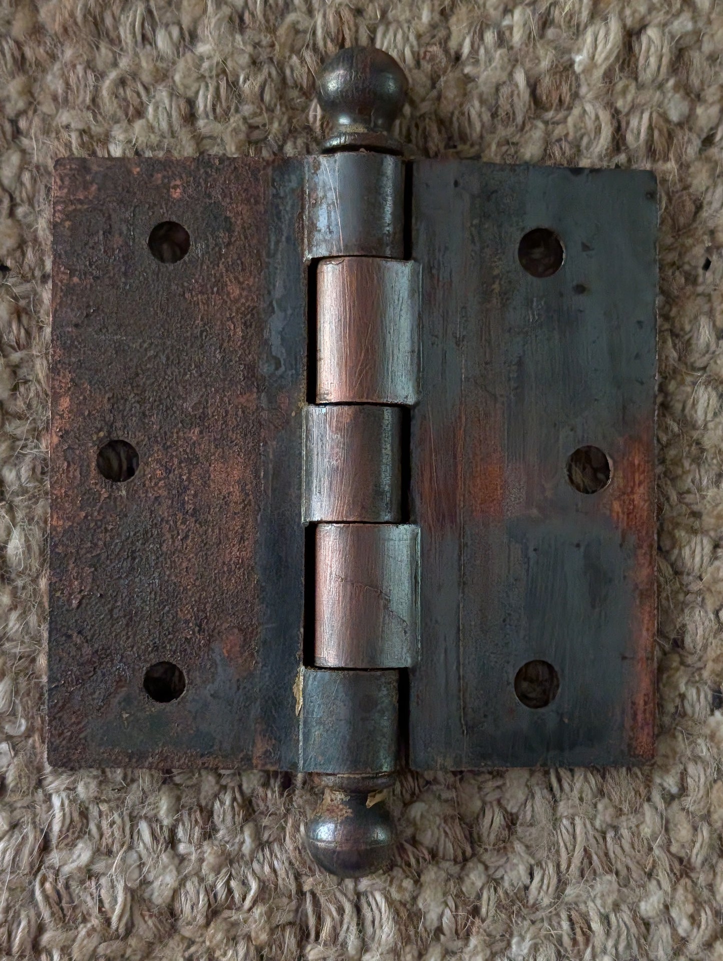 Antique 3 1/2" x 3 1/2" Ball Tip Door Hinge Original Steel Hardware Sold Individually