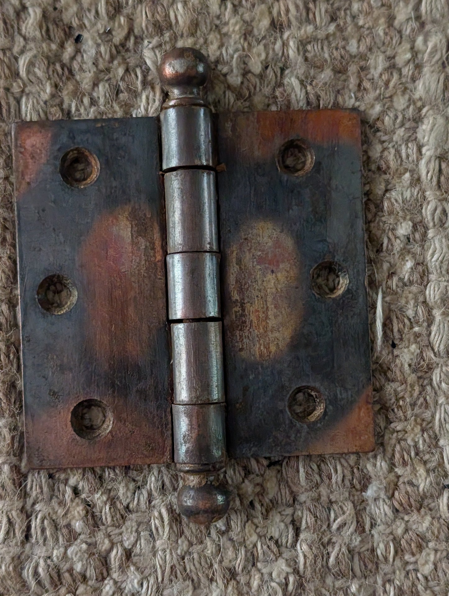 Antique 3 1/2" x 3 1/2" Ball Tip Door Hinge Original Steel Hardware Sold Individually