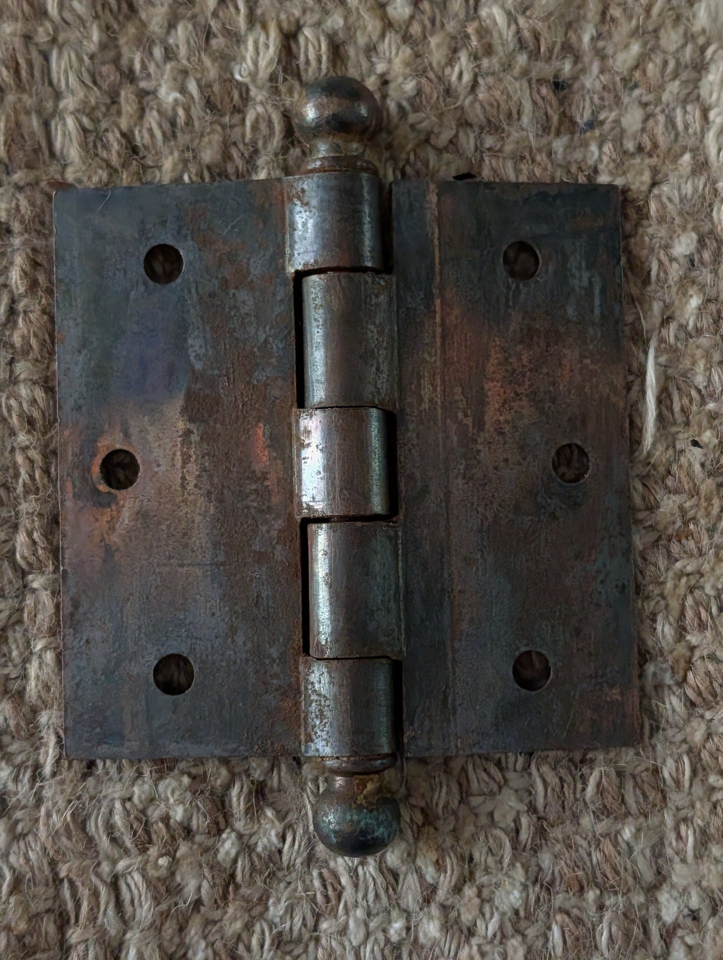 Antique 3 1/2" x 3 1/2" Ball Tip Door Hinge Original Steel Hardware Sold Individually
