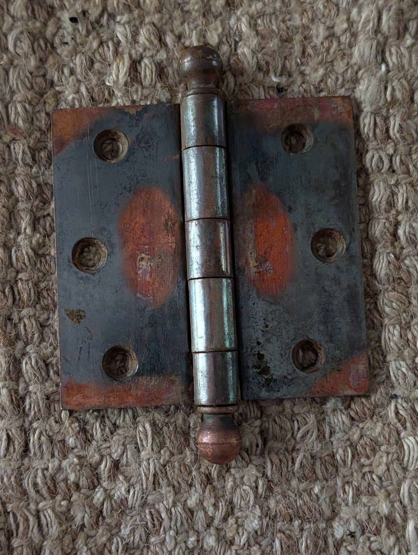 Antique 3 1/2" x 3 1/2" Ball Tip Door Hinge Original Steel Hardware Sold Individually