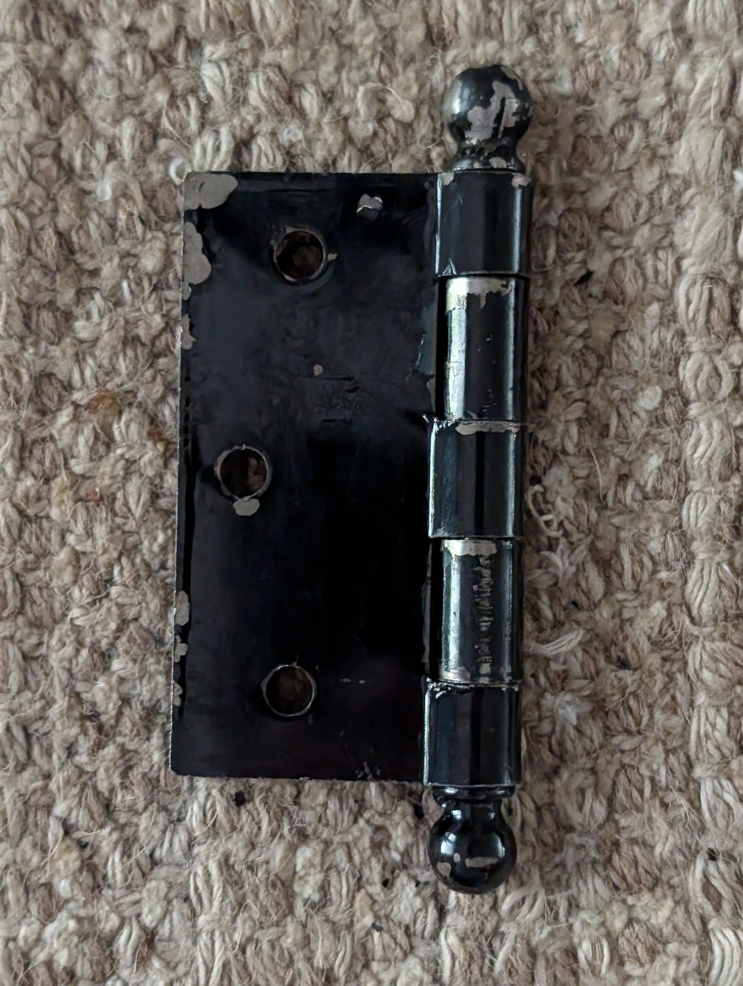 Antique 3 1/2" x 3 1/2" McKinney Ball Tip Door Hinge Original Steel Hardware Sold Individually