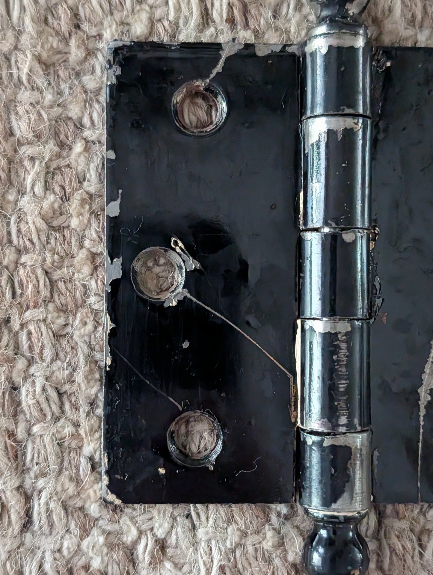 Antique 3 1/2" x 3 1/2" McKinney Ball Tip Door Hinge Original Steel Hardware Sold Individually