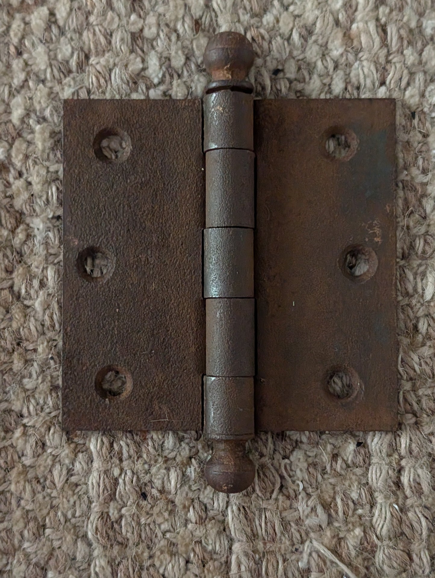 Antique 3 1/2" x 3 1/2" Ball Tip Door Hinge Original Steel Hardware Sold Individually