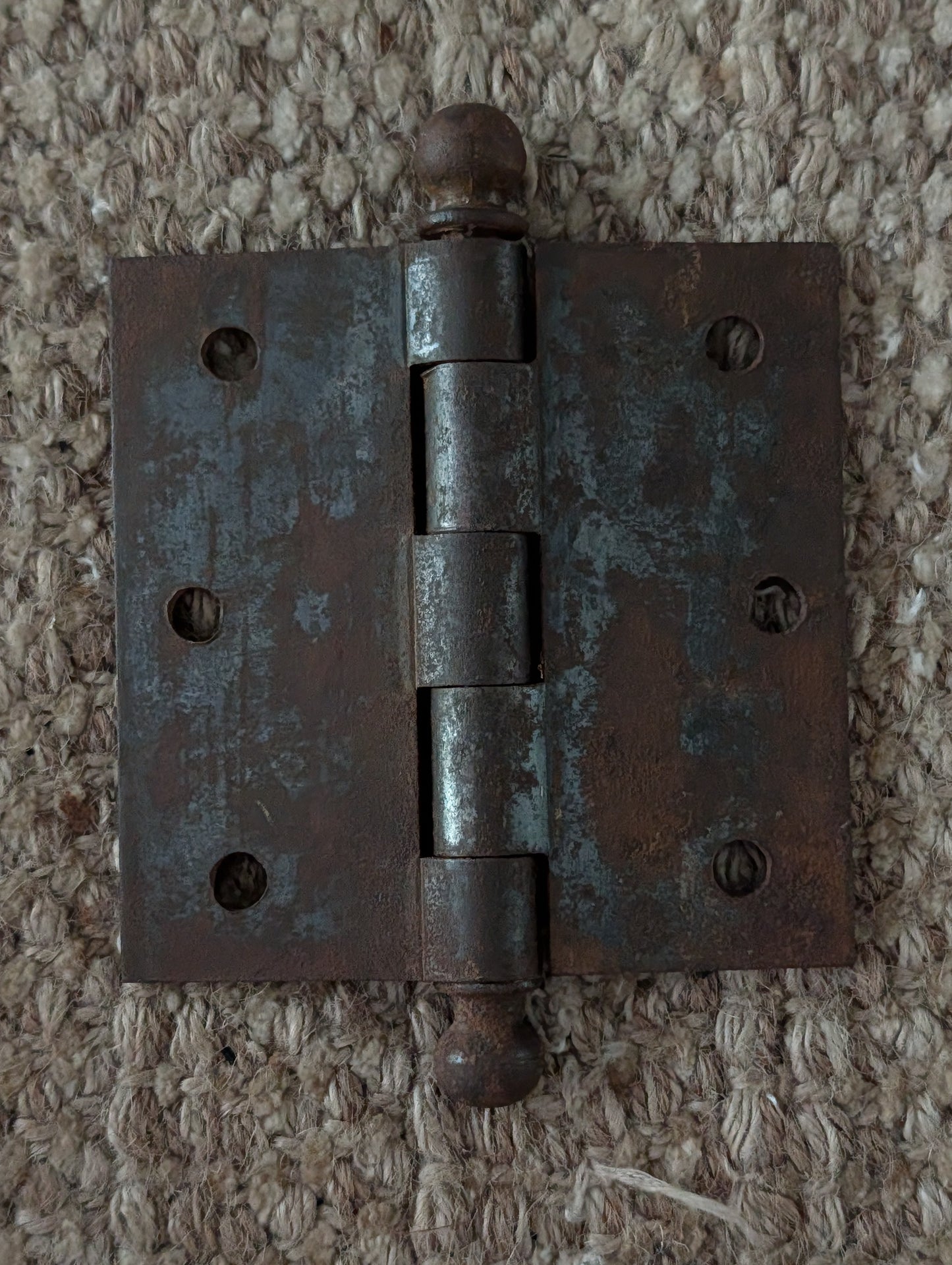 Antique 3 1/2" x 3 1/2" Ball Tip Door Hinge Original Steel Hardware Sold Individually