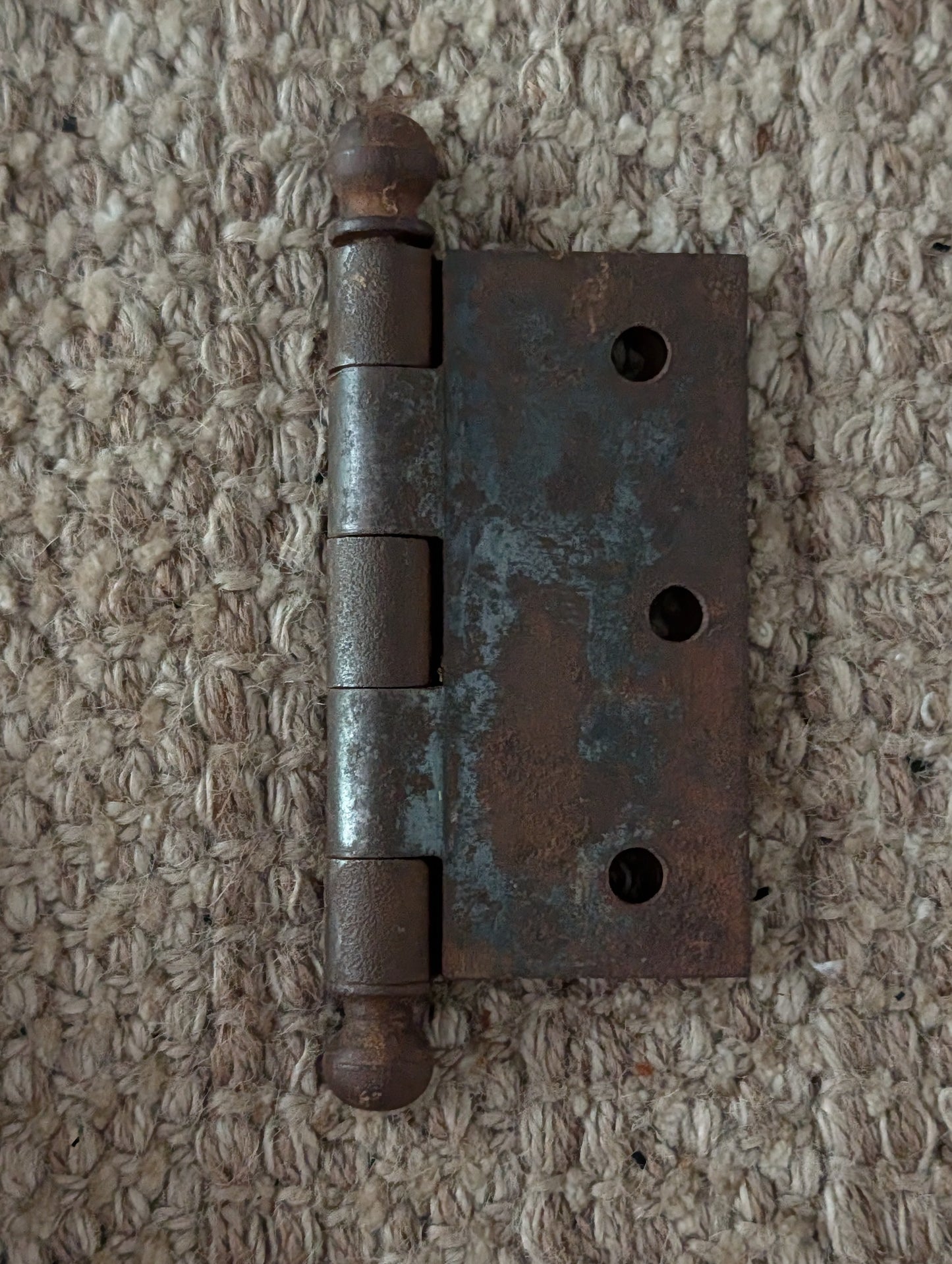 Antique 3 1/2" x 3 1/2" Ball Tip Door Hinge Original Steel Hardware Sold Individually