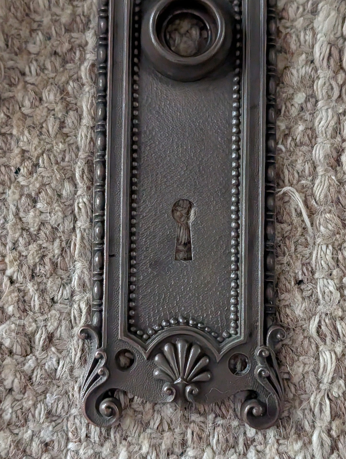 Antique Corbin "Providence" Cast Brass Door Knob & Plate Circa 1895