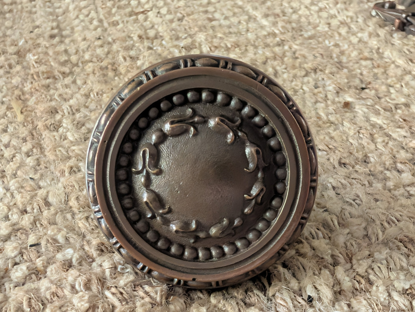 Antique Corbin "Providence" Cast Brass Door Knob & Plate Circa 1895