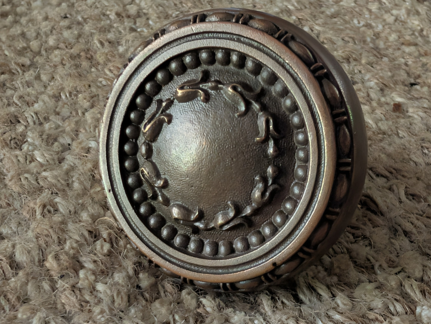 Antique Corbin "Providence" Cast Brass Door Knob & Plate Circa 1895