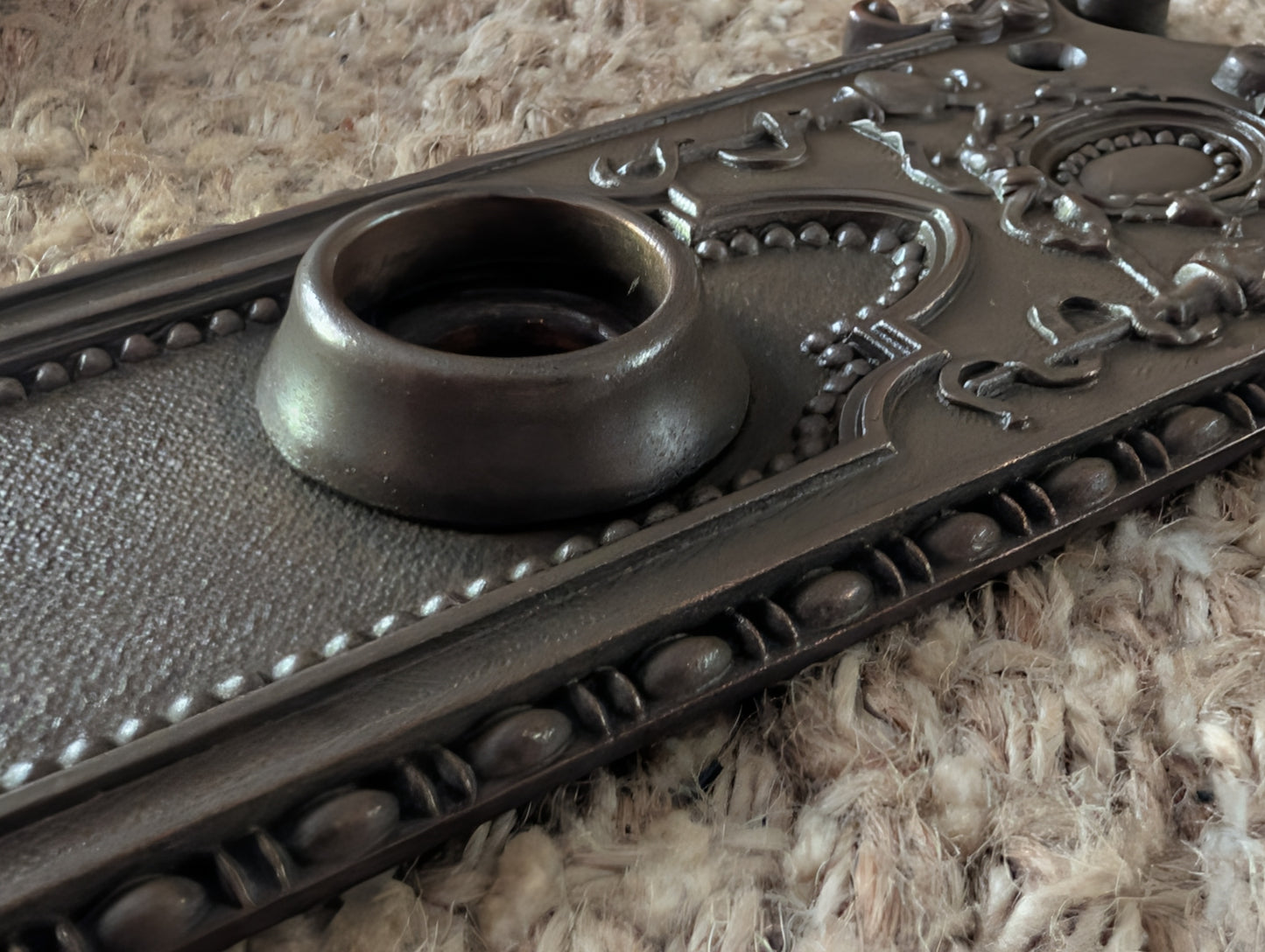 Antique Corbin "Providence" Cast Brass Door Knob & Plate Circa 1895