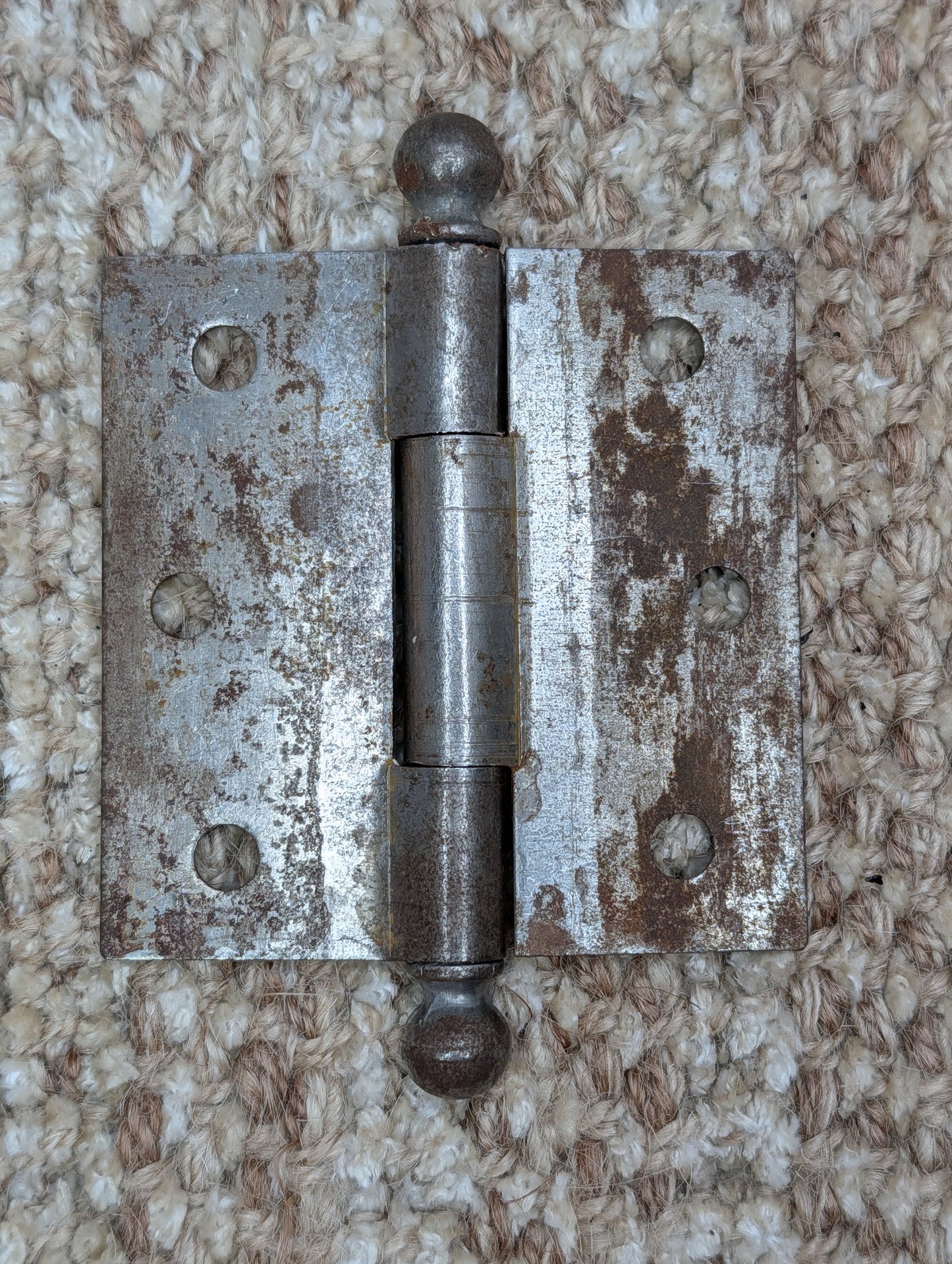 Antique 3" x 3" Ball Tip Door Hinge Original Steel Hardware Sold Individually
