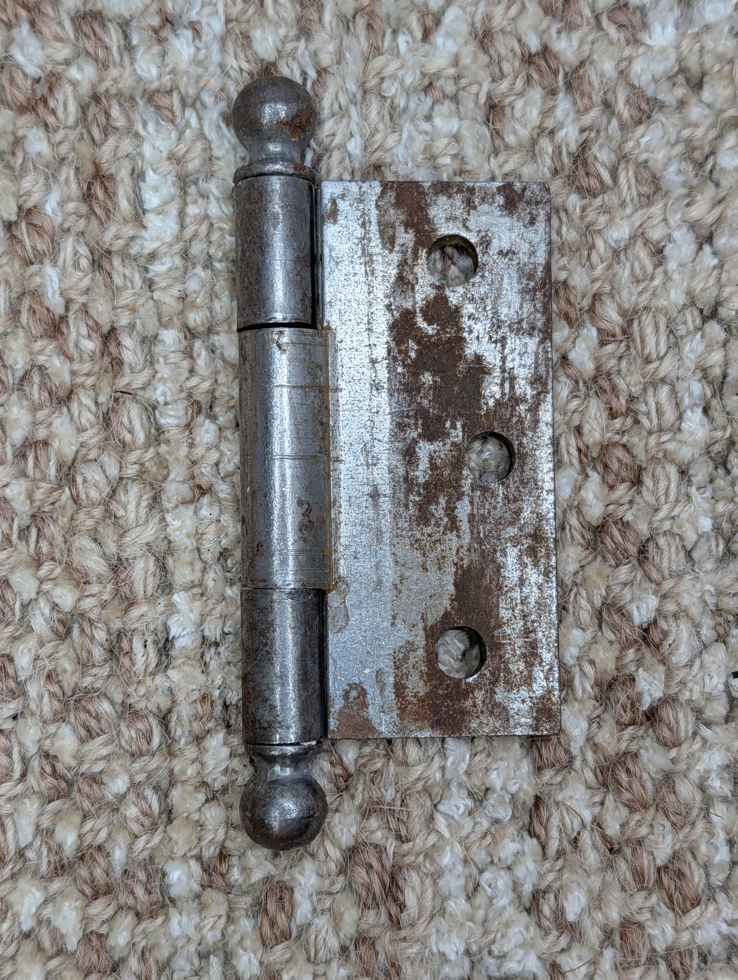 Antique 3" x 3" Ball Tip Door Hinge Original Steel Hardware Sold Individually