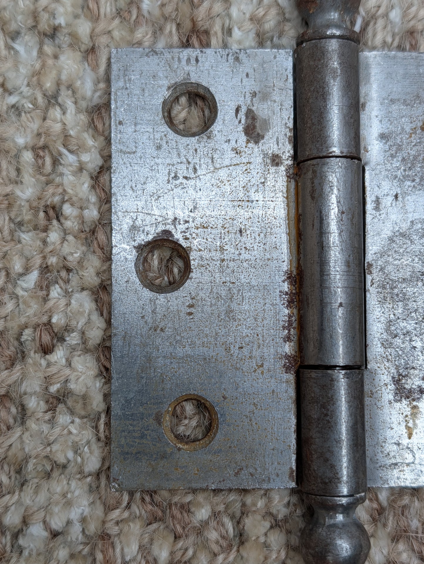 Antique 3" x 3" Ball Tip Door Hinge Original Steel Hardware Sold Individually