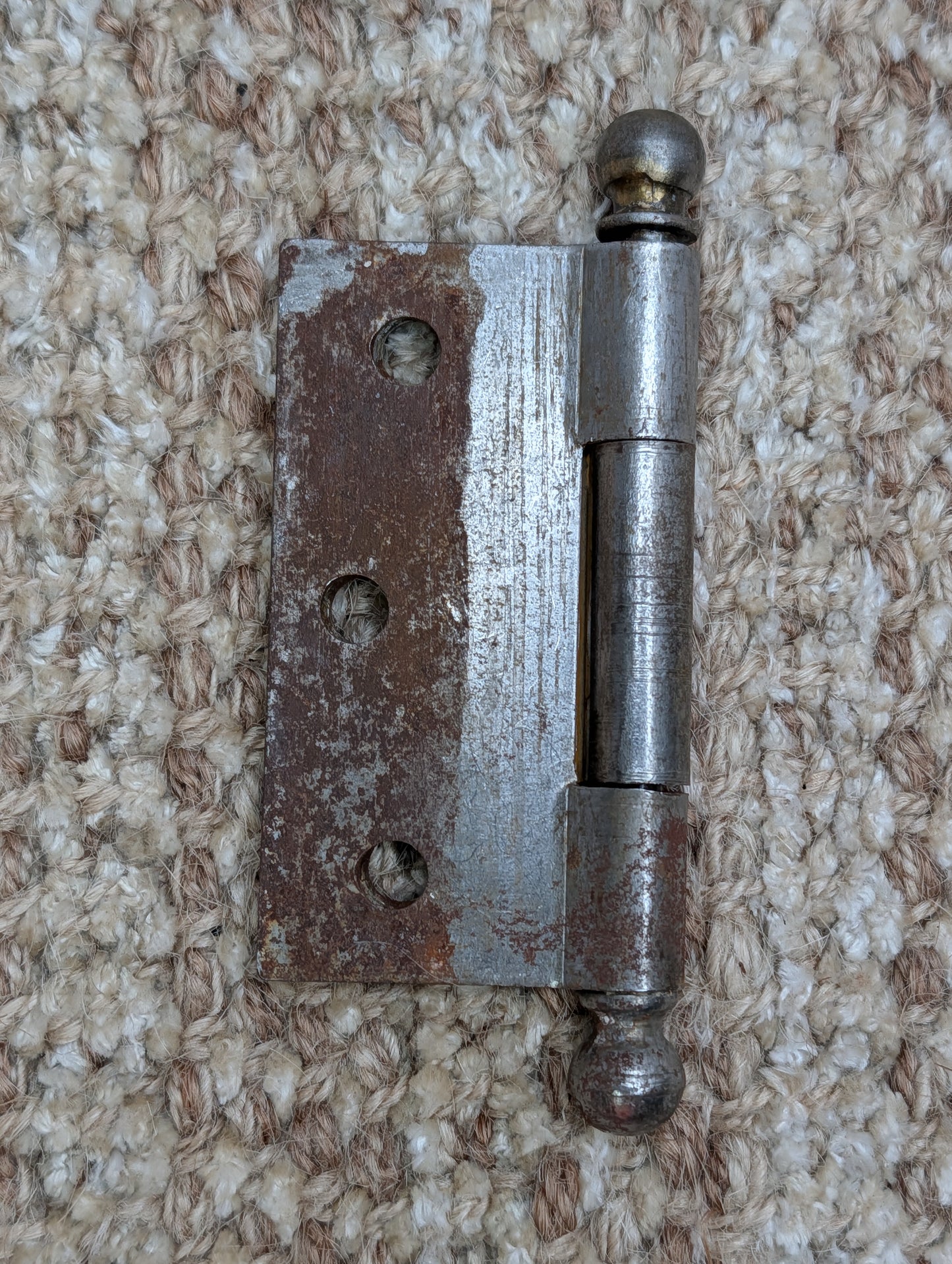 Antique 3" x 3" Ball Tip Door Hinge Original Steel Hardware Sold Individually