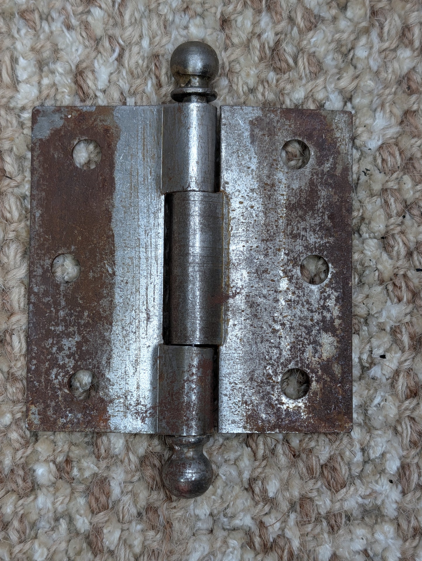 Antique 3" x 3" Ball Tip Door Hinge Original Steel Hardware Sold Individually