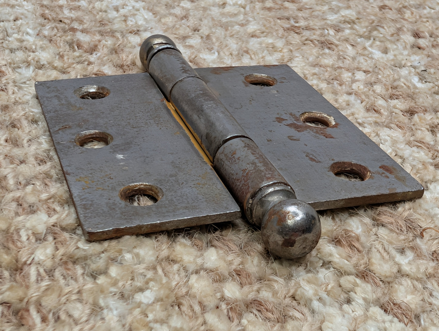 Antique 3" x 3" Ball Tip Door Hinge Original Steel Hardware Sold Individually