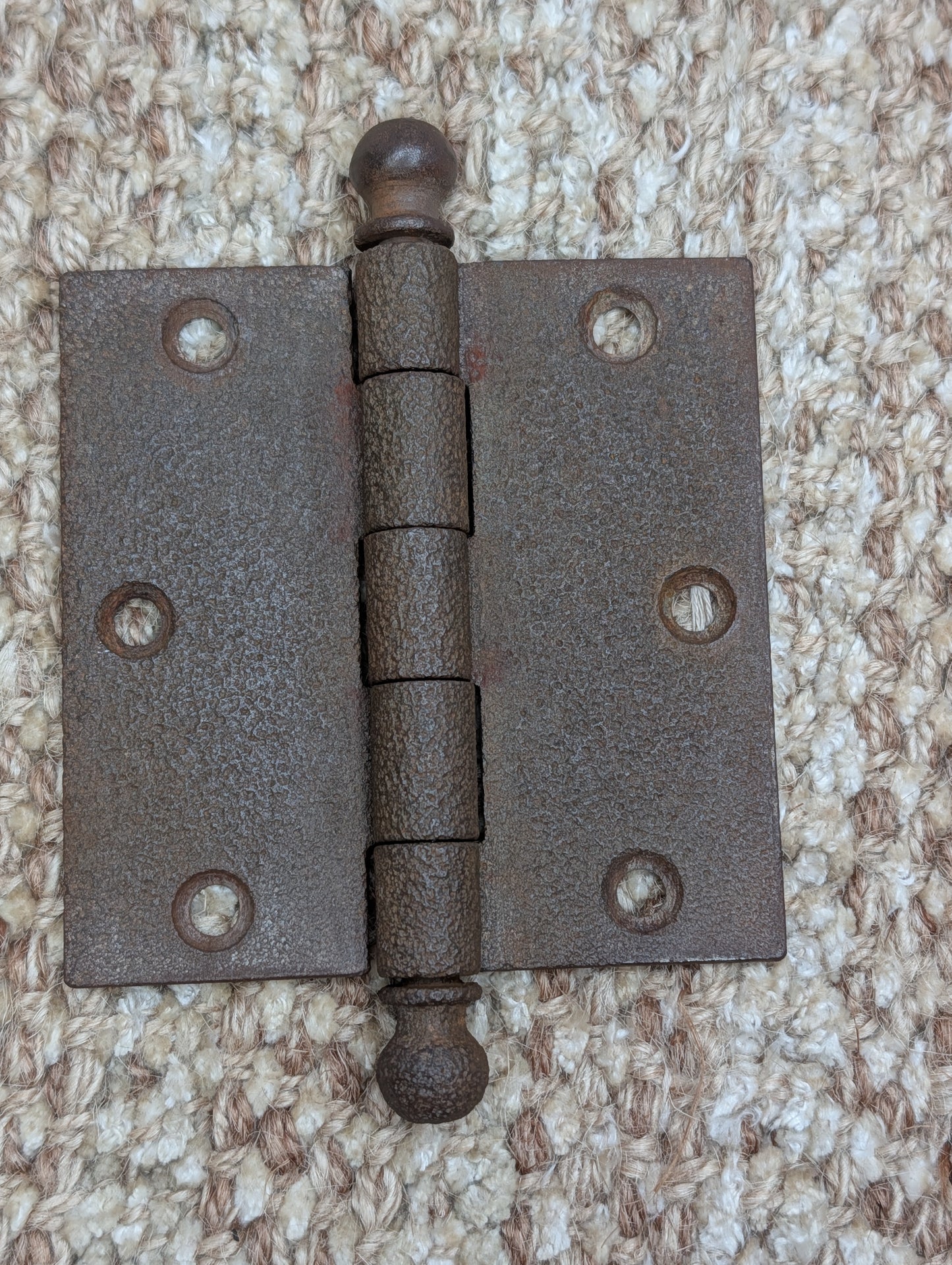 Antique 3 1/2" x 3 1/2" Ball Tip Door Hinge Original Steel Hardware Sold Individually