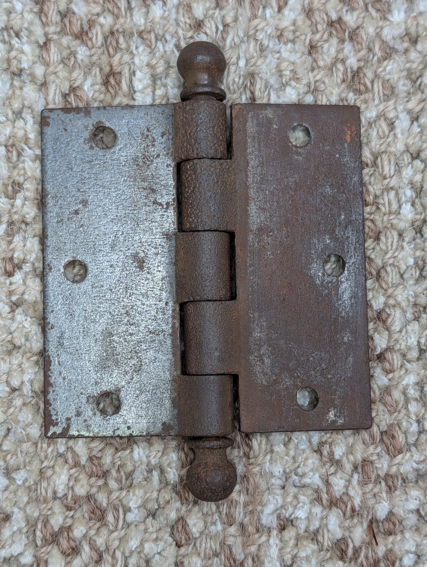 Antique 3 1/2" x 3 1/2" Ball Tip Door Hinge Original Steel Hardware Sold Individually