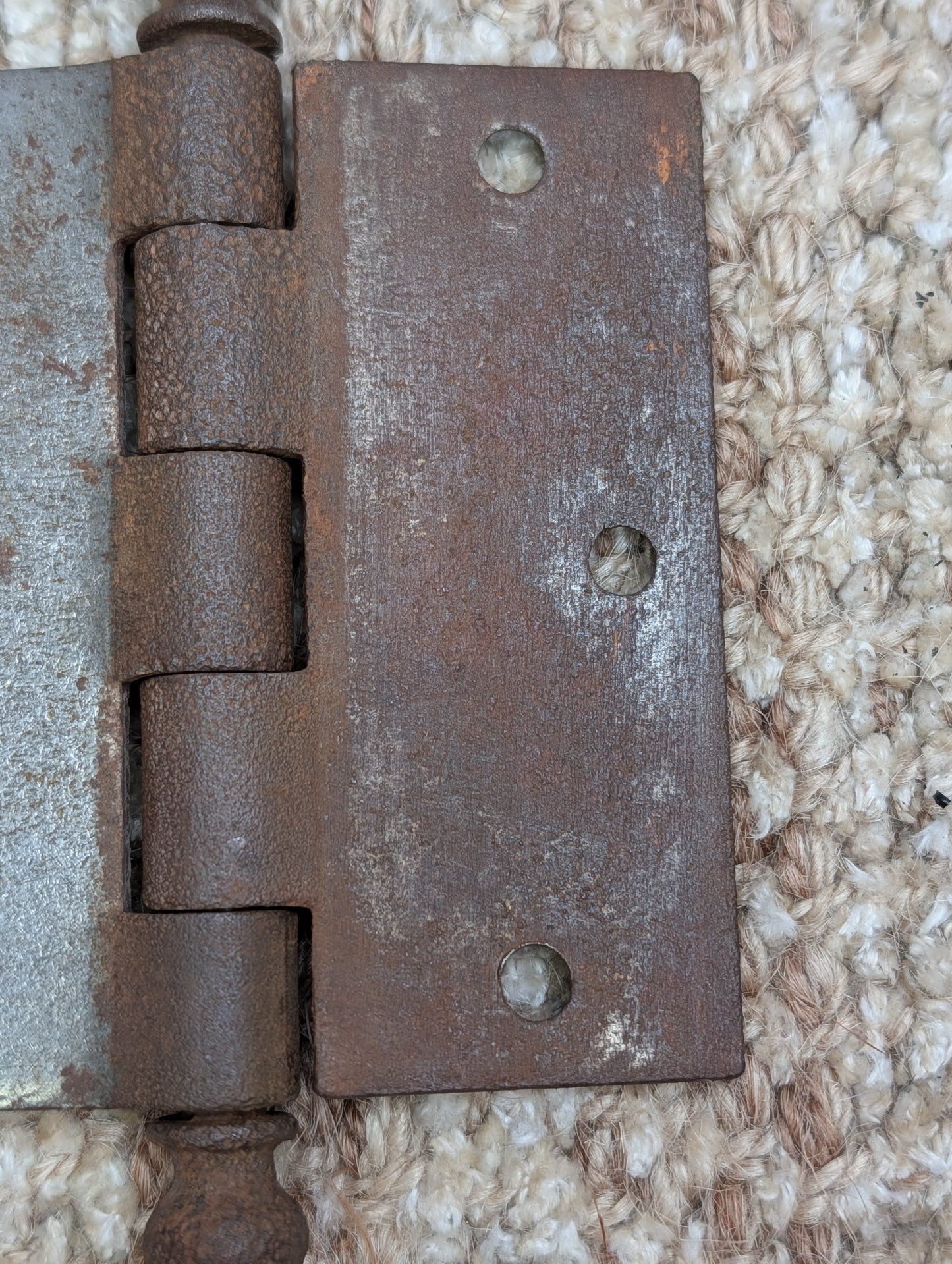 Antique 3 1/2" x 3 1/2" Ball Tip Door Hinge Original Steel Hardware Sold Individually