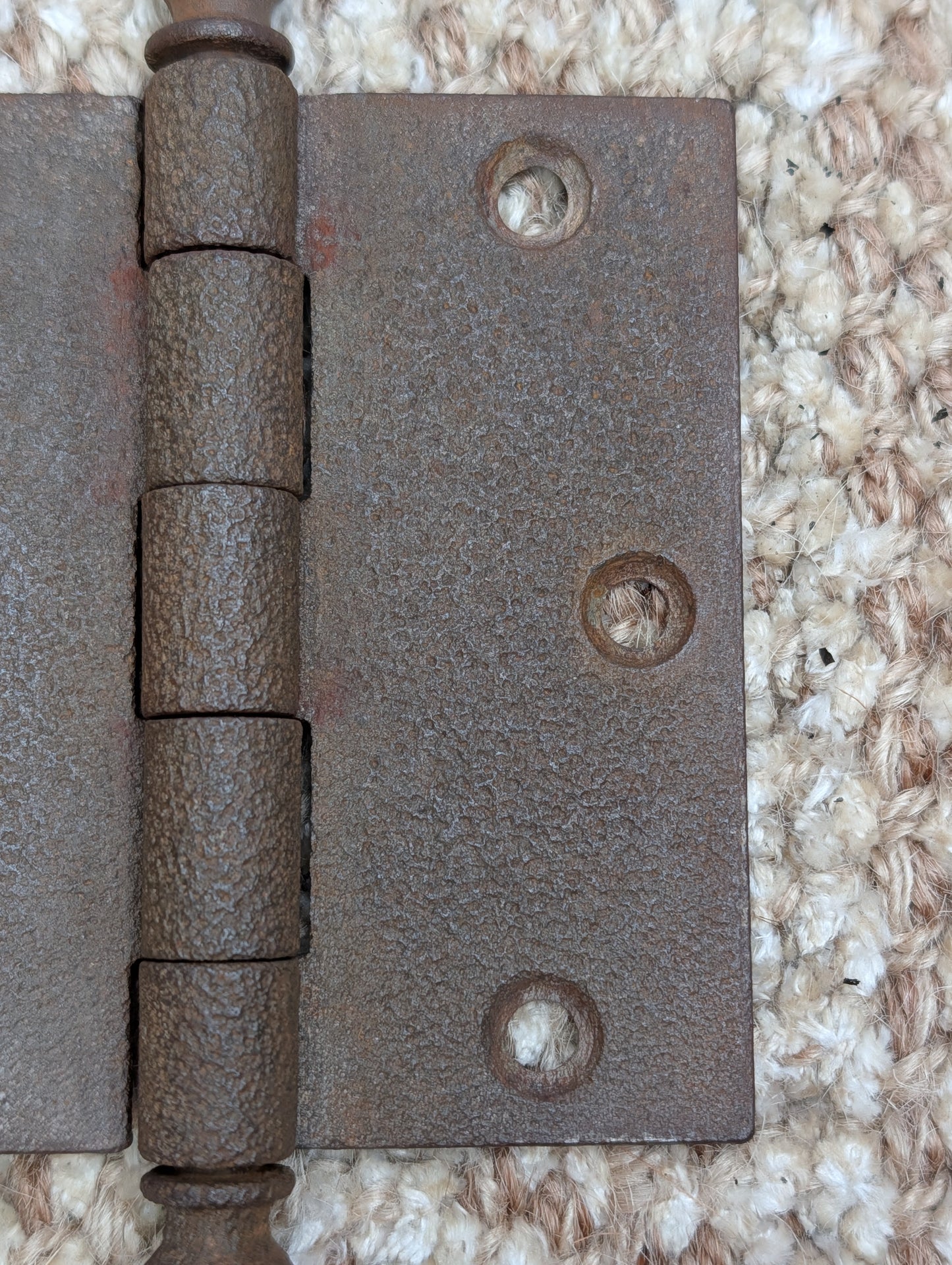 Antique 3 1/2" x 3 1/2" Ball Tip Door Hinge Original Steel Hardware Sold Individually