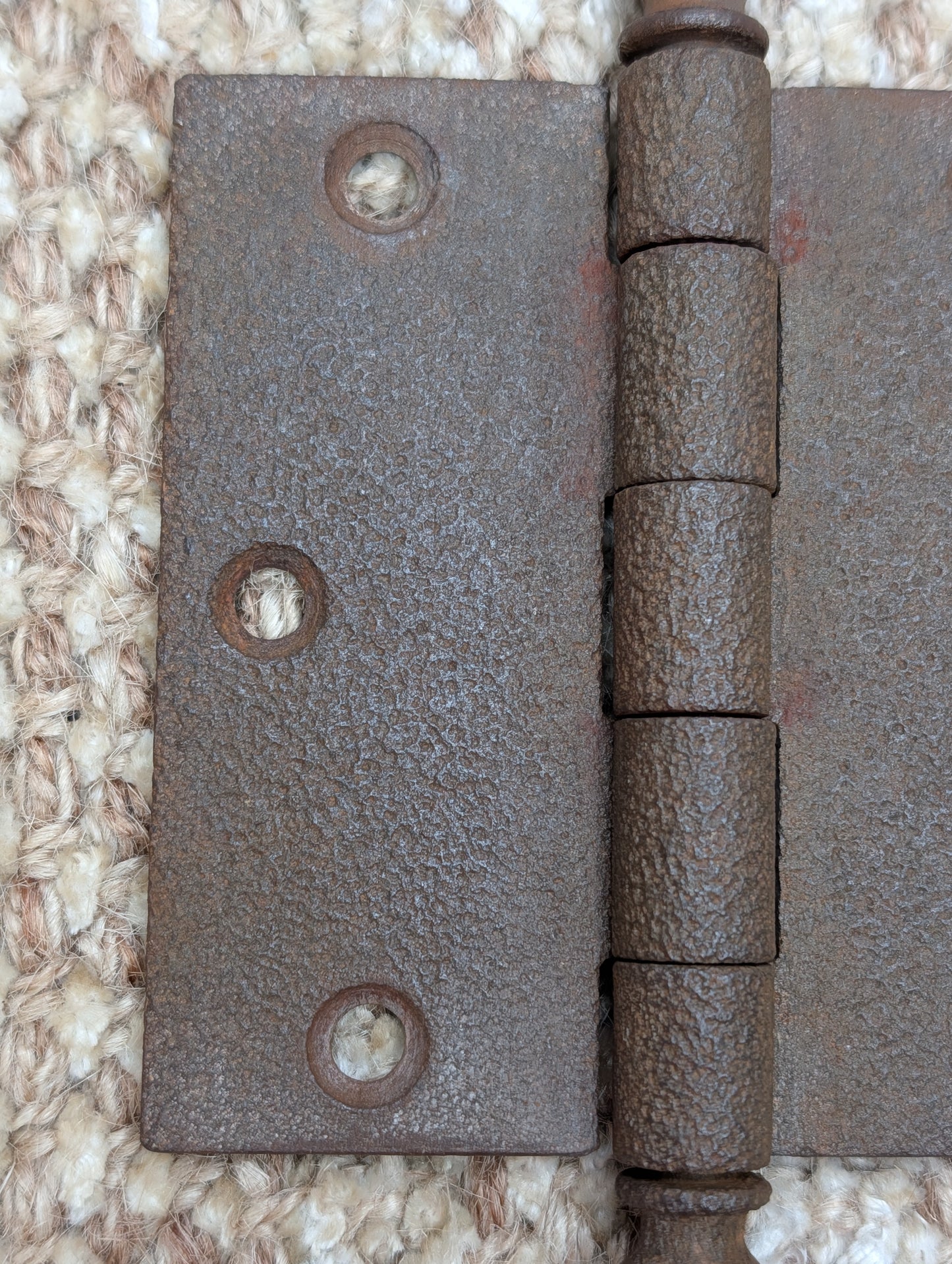 Antique 3 1/2" x 3 1/2" Ball Tip Door Hinge Original Steel Hardware Sold Individually