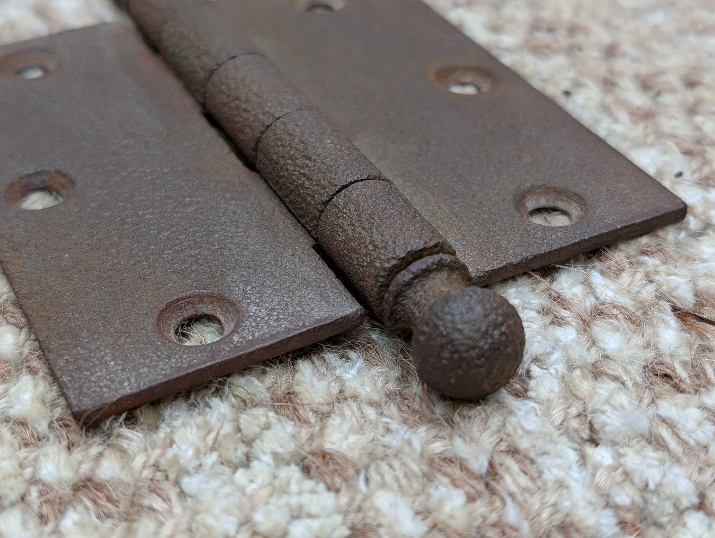 Antique 3 1/2" x 3 1/2" Ball Tip Door Hinge Original Steel Hardware Sold Individually