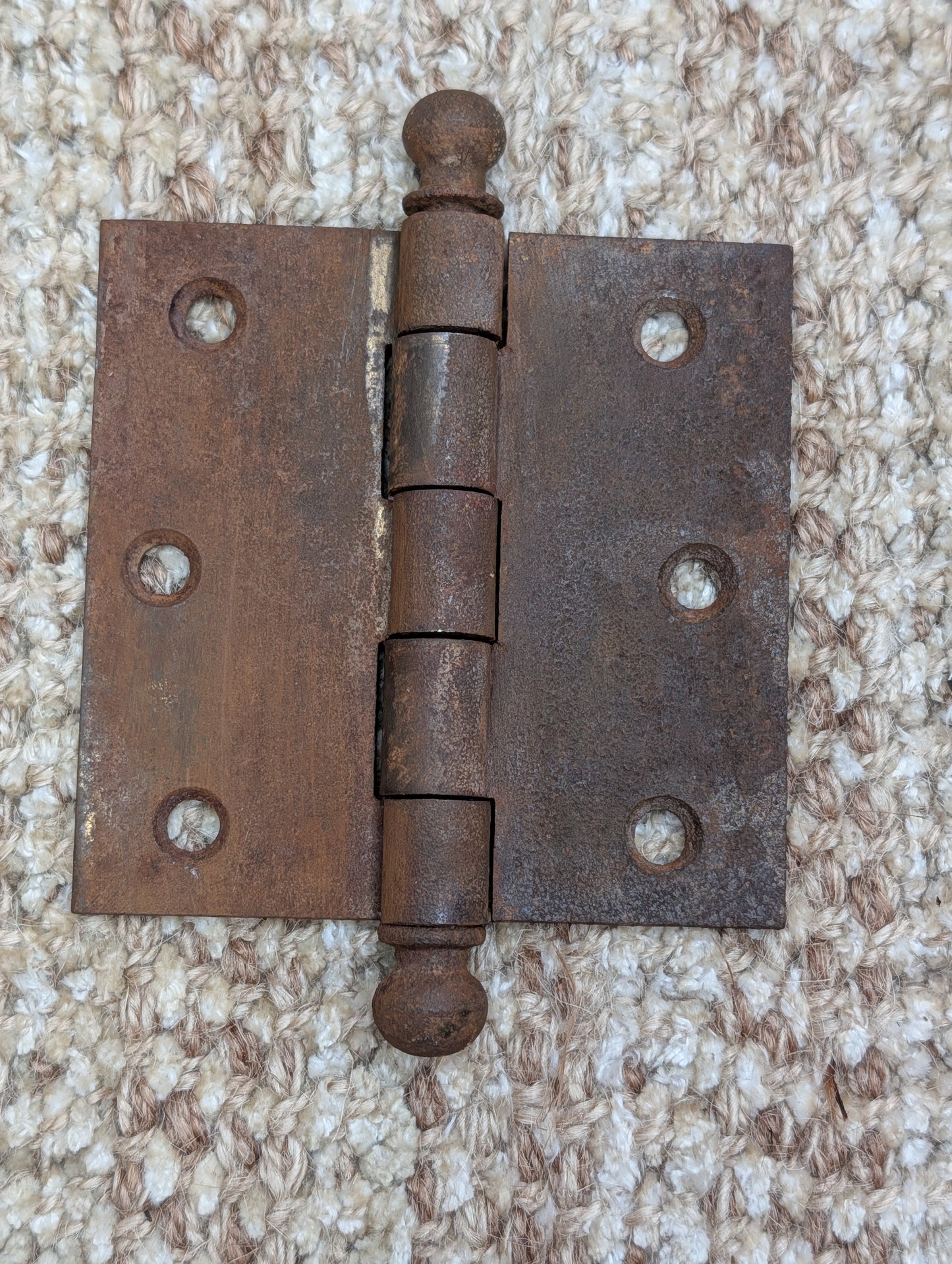 Antique 3 1/2" x 3 1/2" Ball Tip Door Hinge Original Steel Hardware Sold Individually