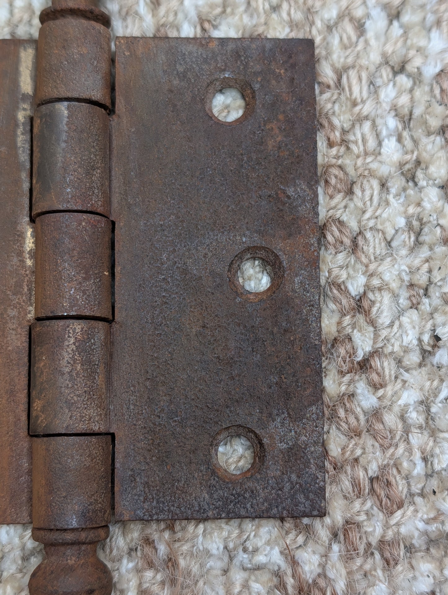 Antique 3 1/2" x 3 1/2" Ball Tip Door Hinge Original Steel Hardware Sold Individually