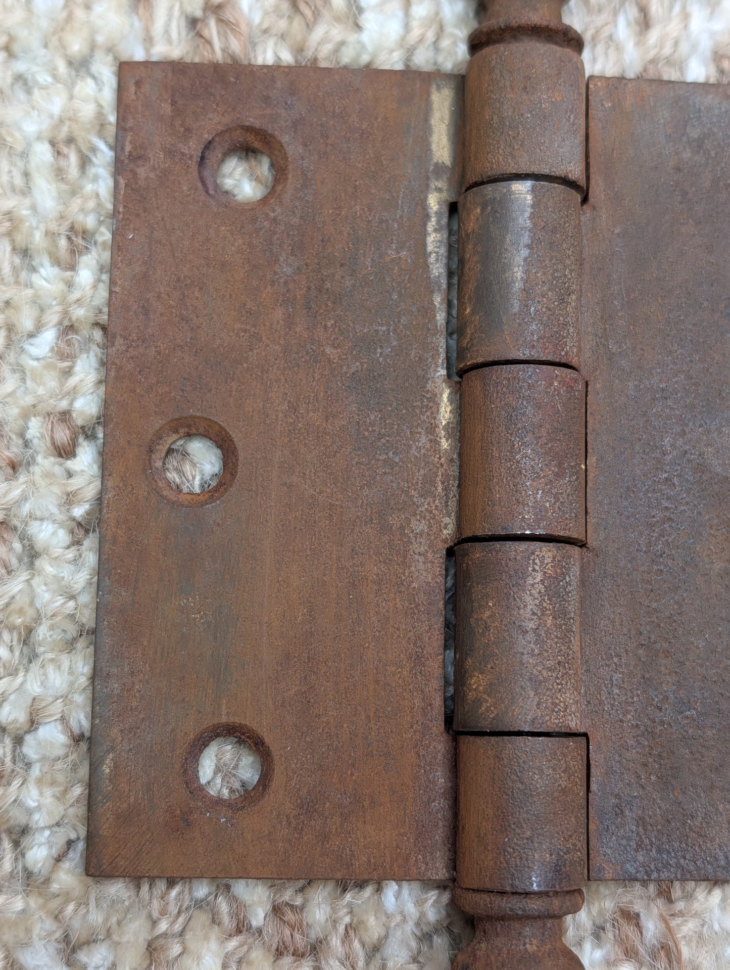 Antique 3 1/2" x 3 1/2" Ball Tip Door Hinge Original Steel Hardware Sold Individually