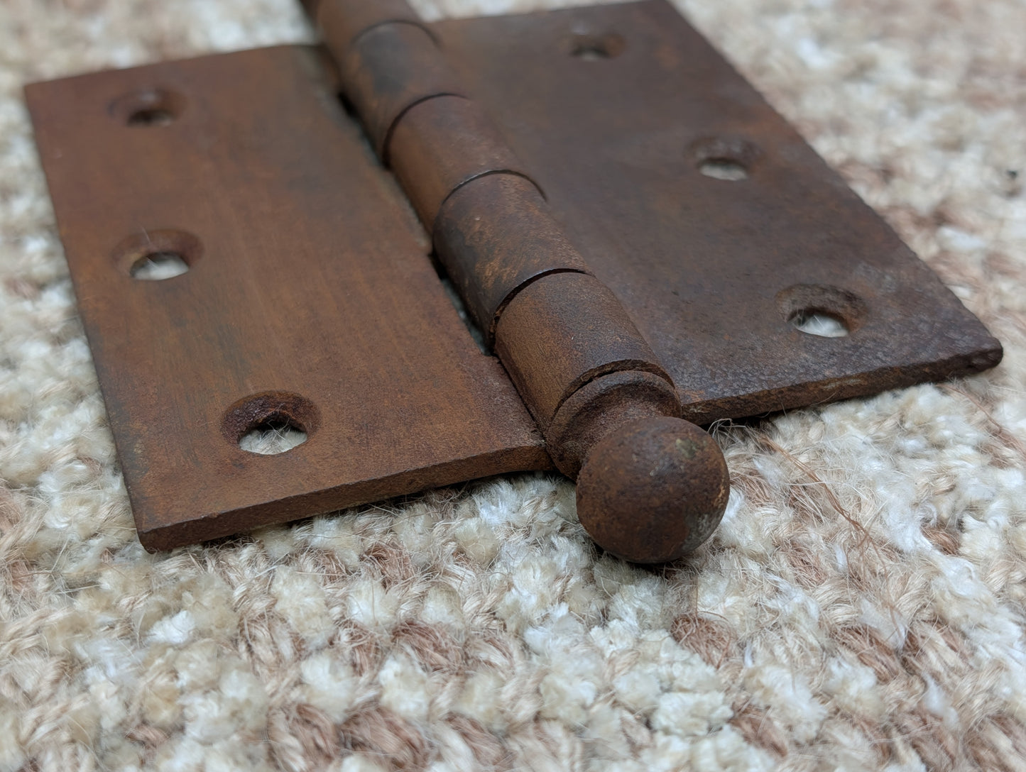 Antique 3 1/2" x 3 1/2" Ball Tip Door Hinge Original Steel Hardware Sold Individually