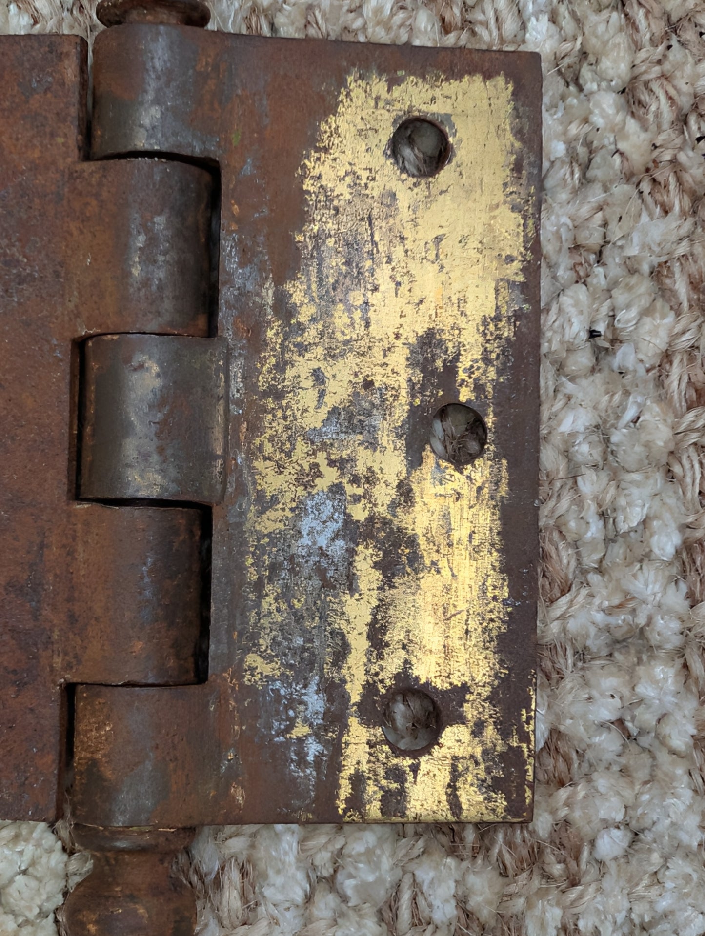 Antique 3 1/2" x 3 1/2" Ball Tip Door Hinge Original Steel Hardware Sold Individually