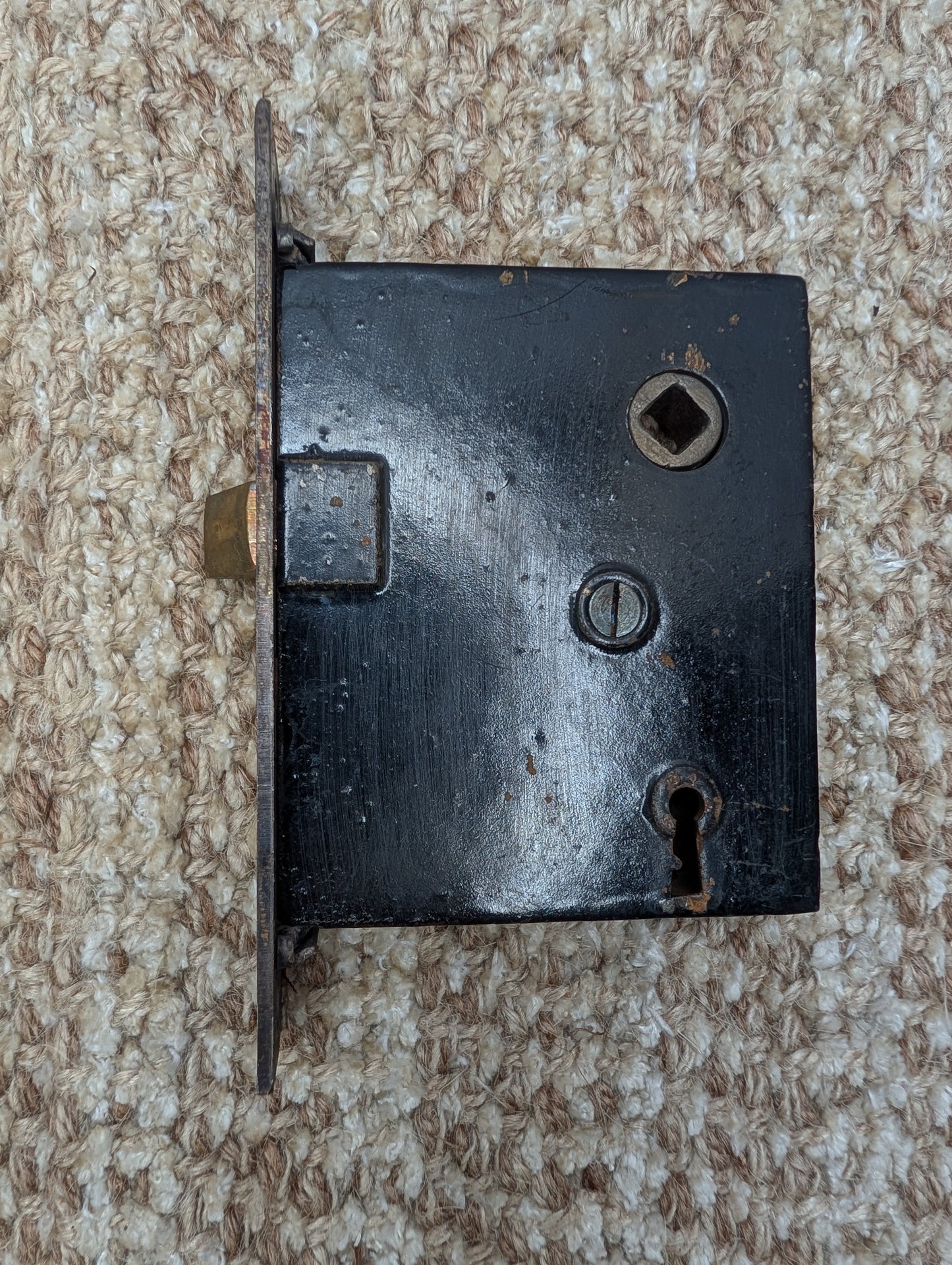 Antique Corbin Ceylon Mortise Lock, Key and Strike Plate