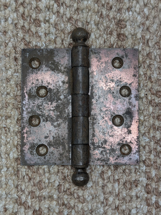 Antique 4" x 4" Stanley Ball Tip Door Hinge Original Steel Hardware Sold Individually