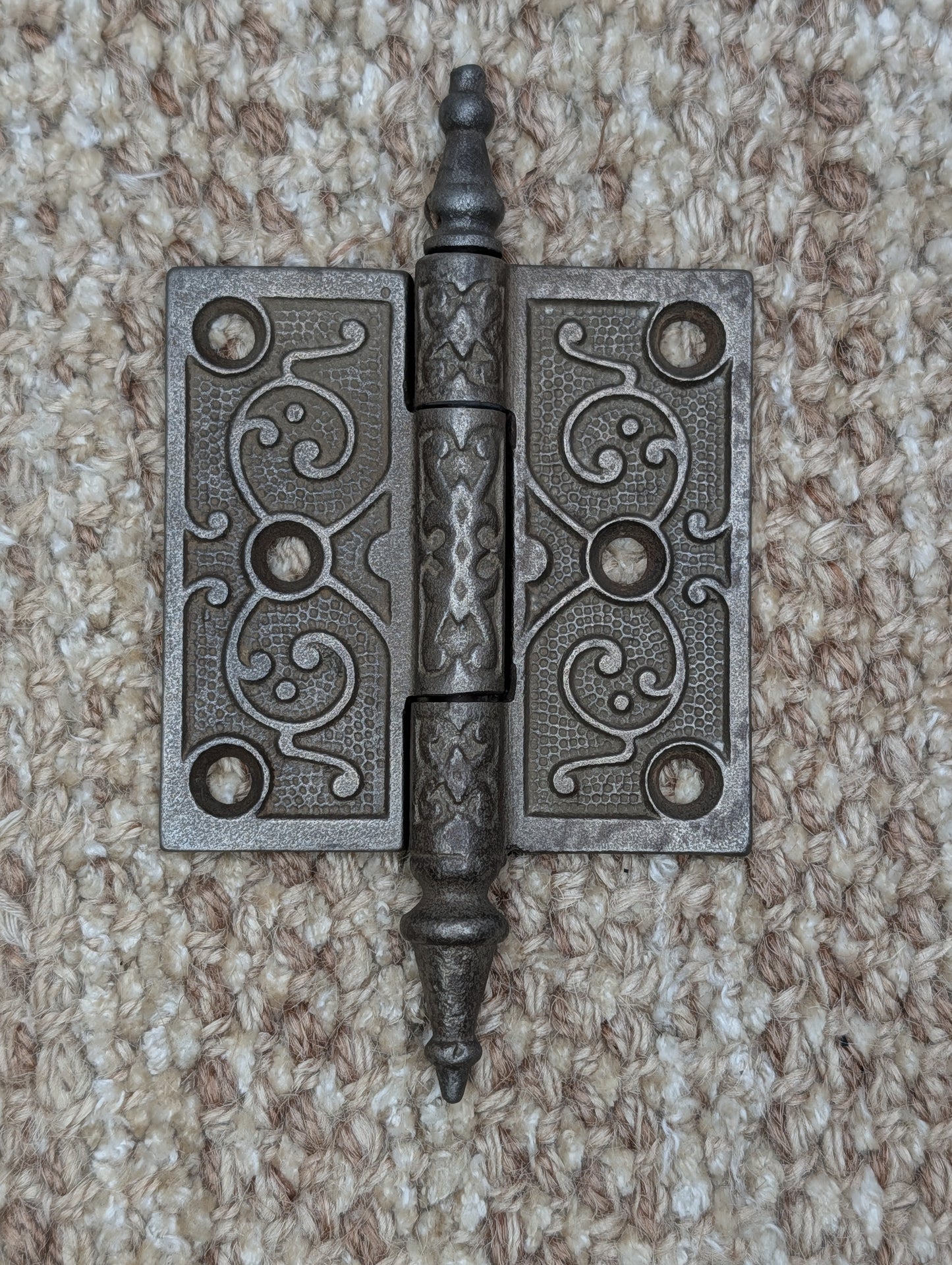 Antique 3" x 3" Steeple Tip Door Hinge Original Cast Iron Hardware Sold Individually
