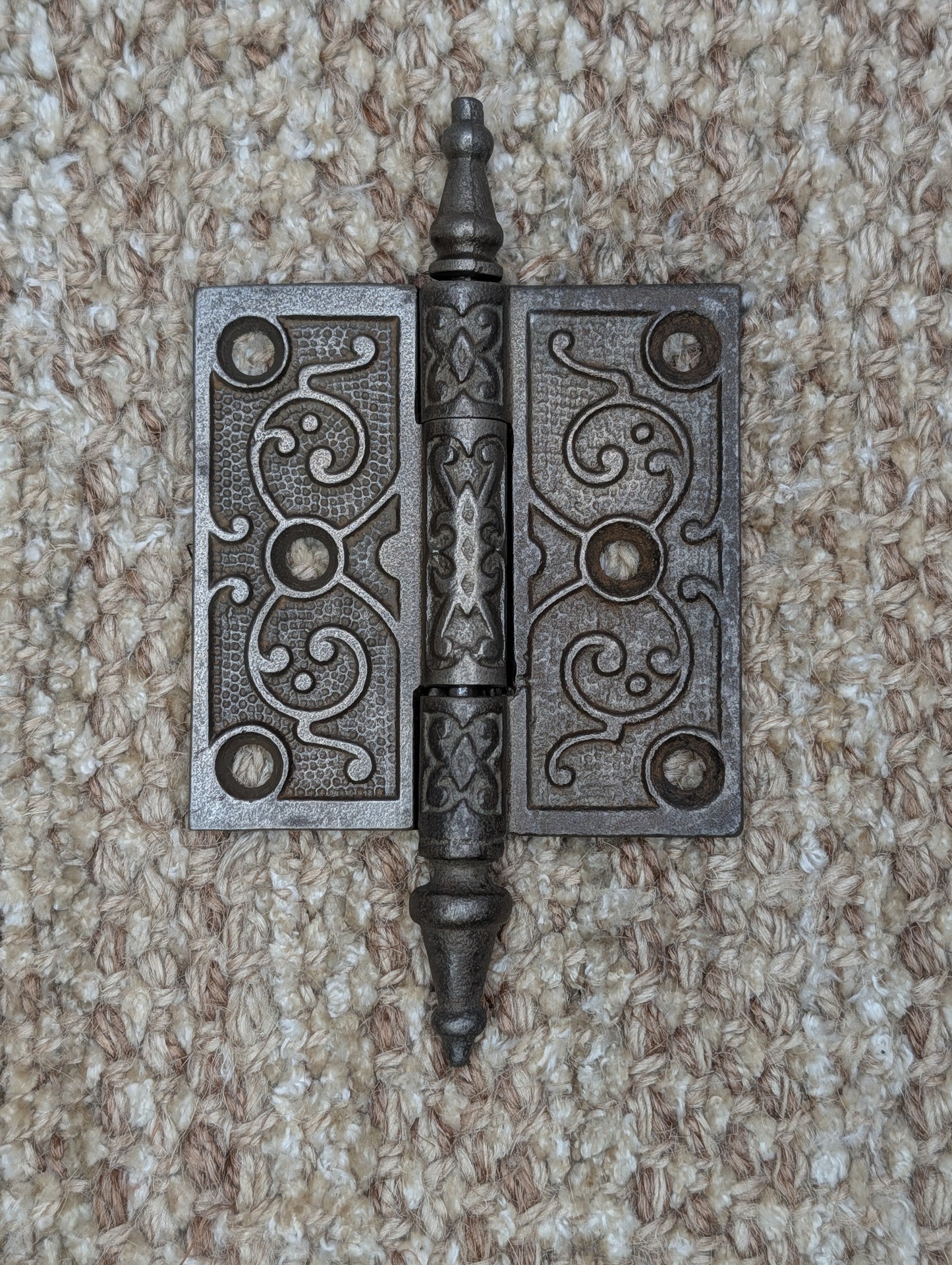 Antique 3" x 3" Steeple Tip Door Hinge Original Cast Iron Hardware Sold Individually