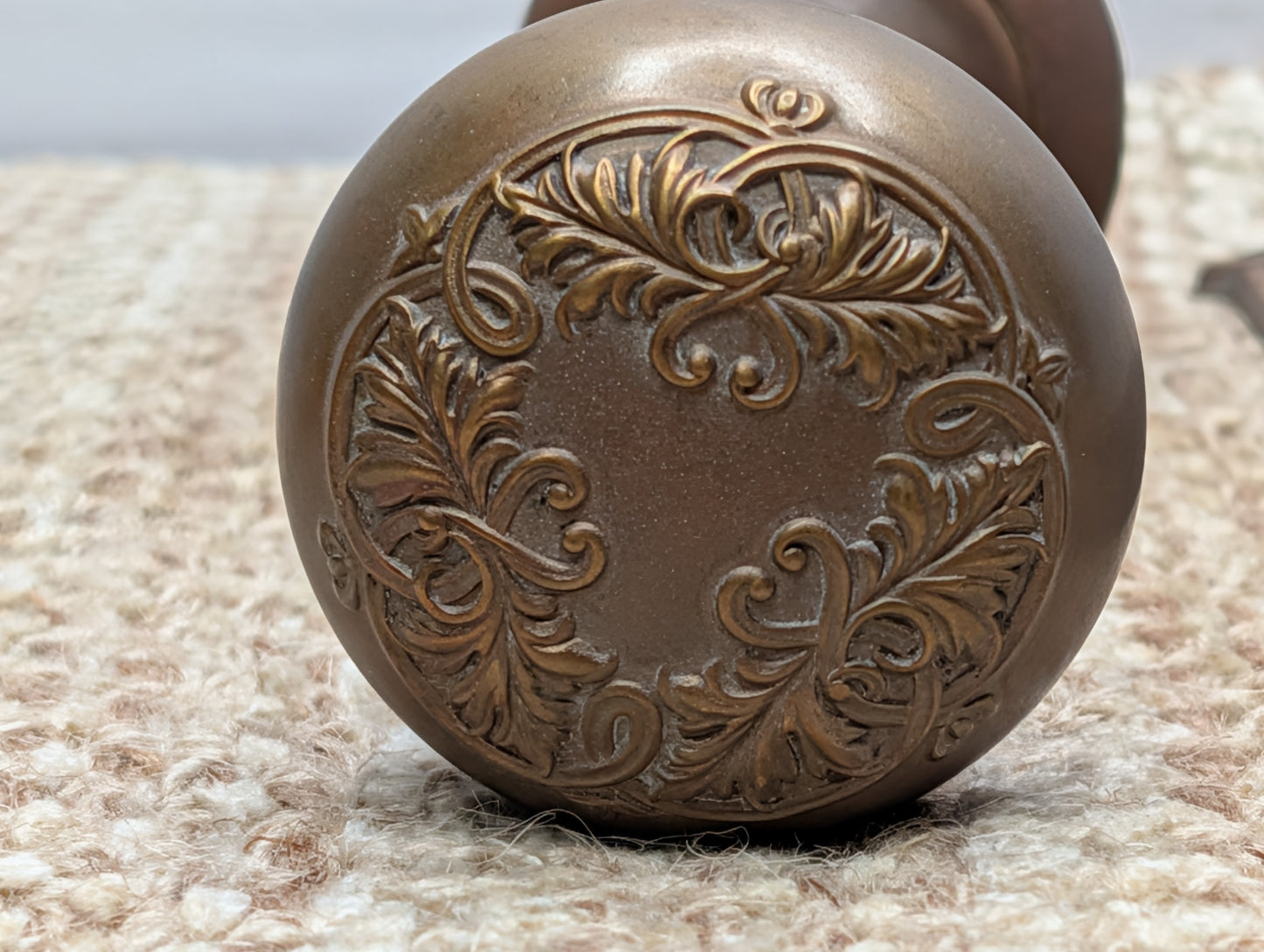 Antique Corbin Loraine Brass Door Knob Set - Circa 1905