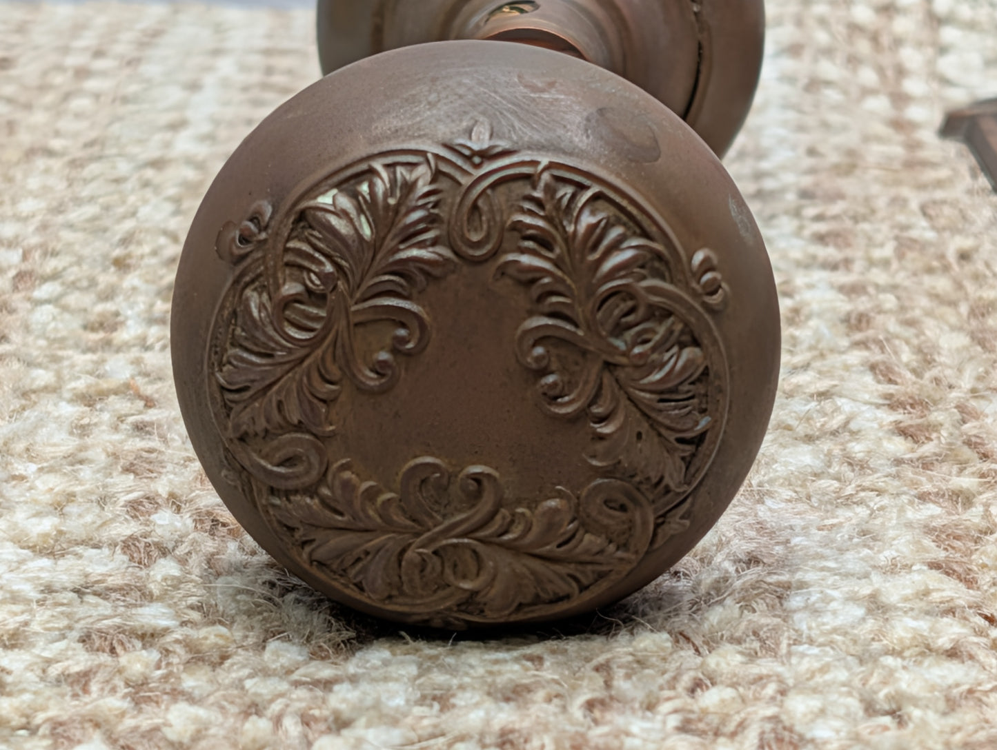 Antique Corbin Loraine Brass Door Knob Set - Circa 1905