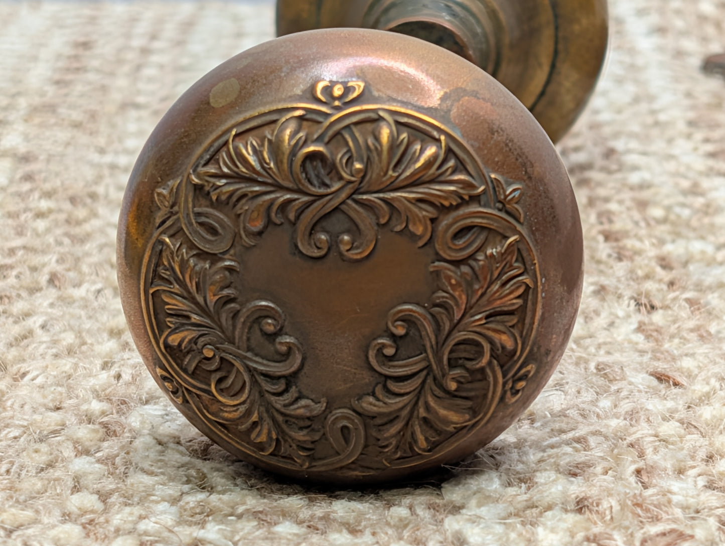 Antique Corbin Loraine Brass Door Knob Set - Circa 1905