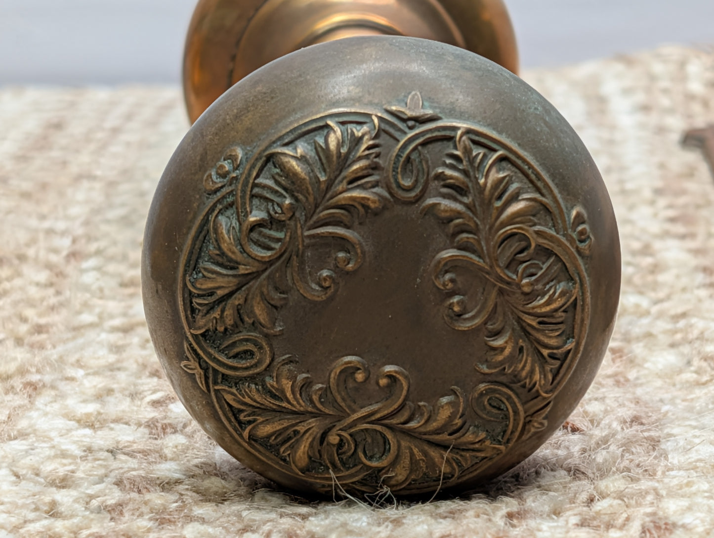 Antique Corbin Loraine Brass Door Knob Set - Circa 1905