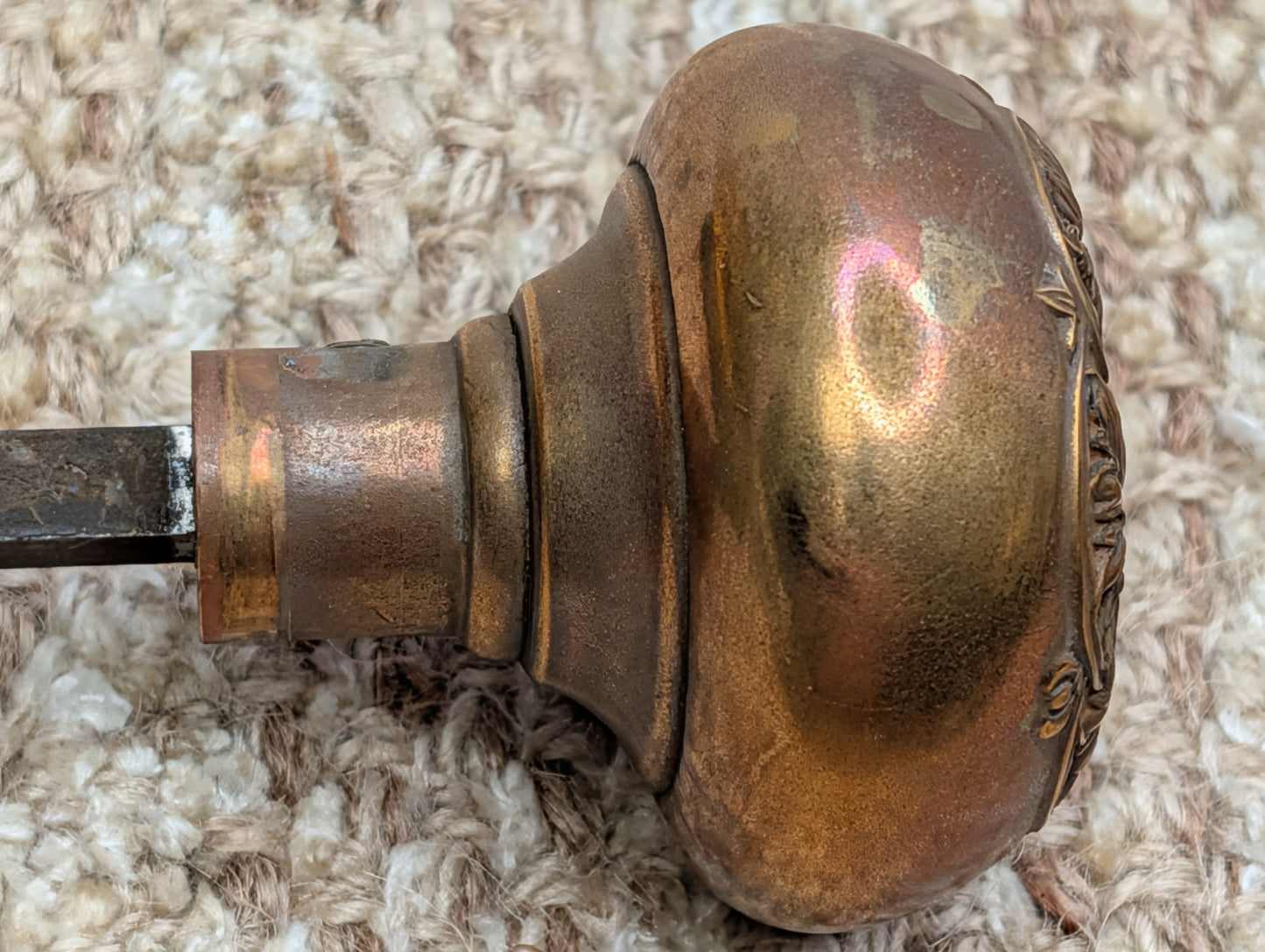 Antique Corbin Loraine Brass Door Knob Set - Circa 1905