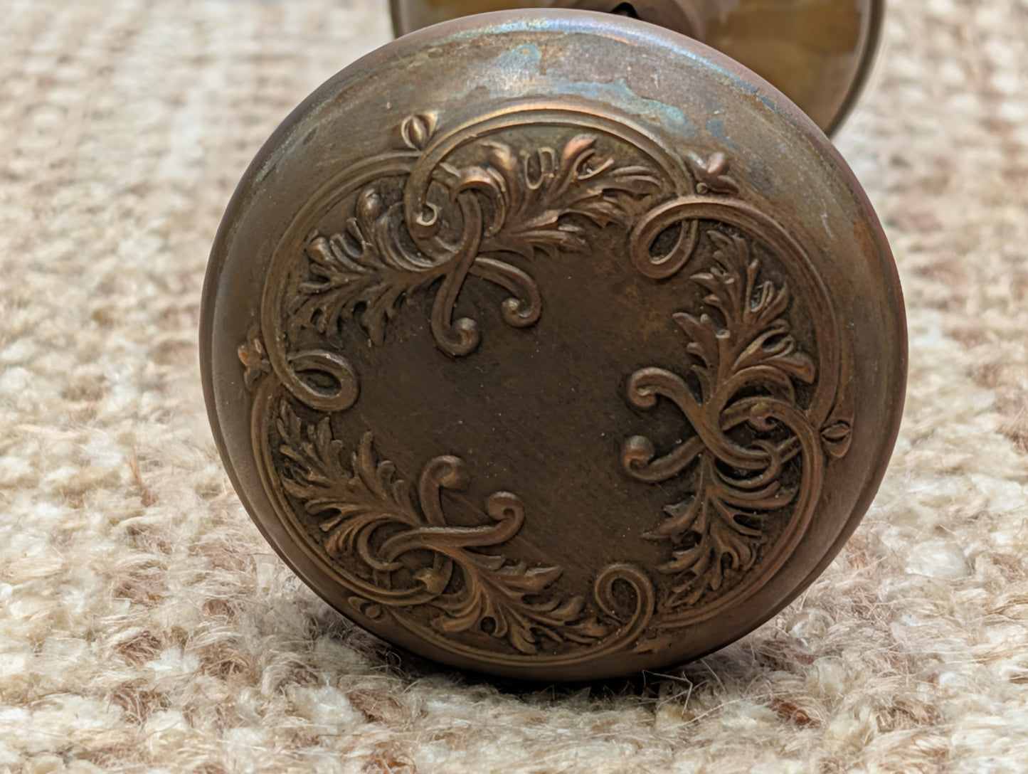 Antique Corbin Loraine Brass Door Knob Set - Circa 1905