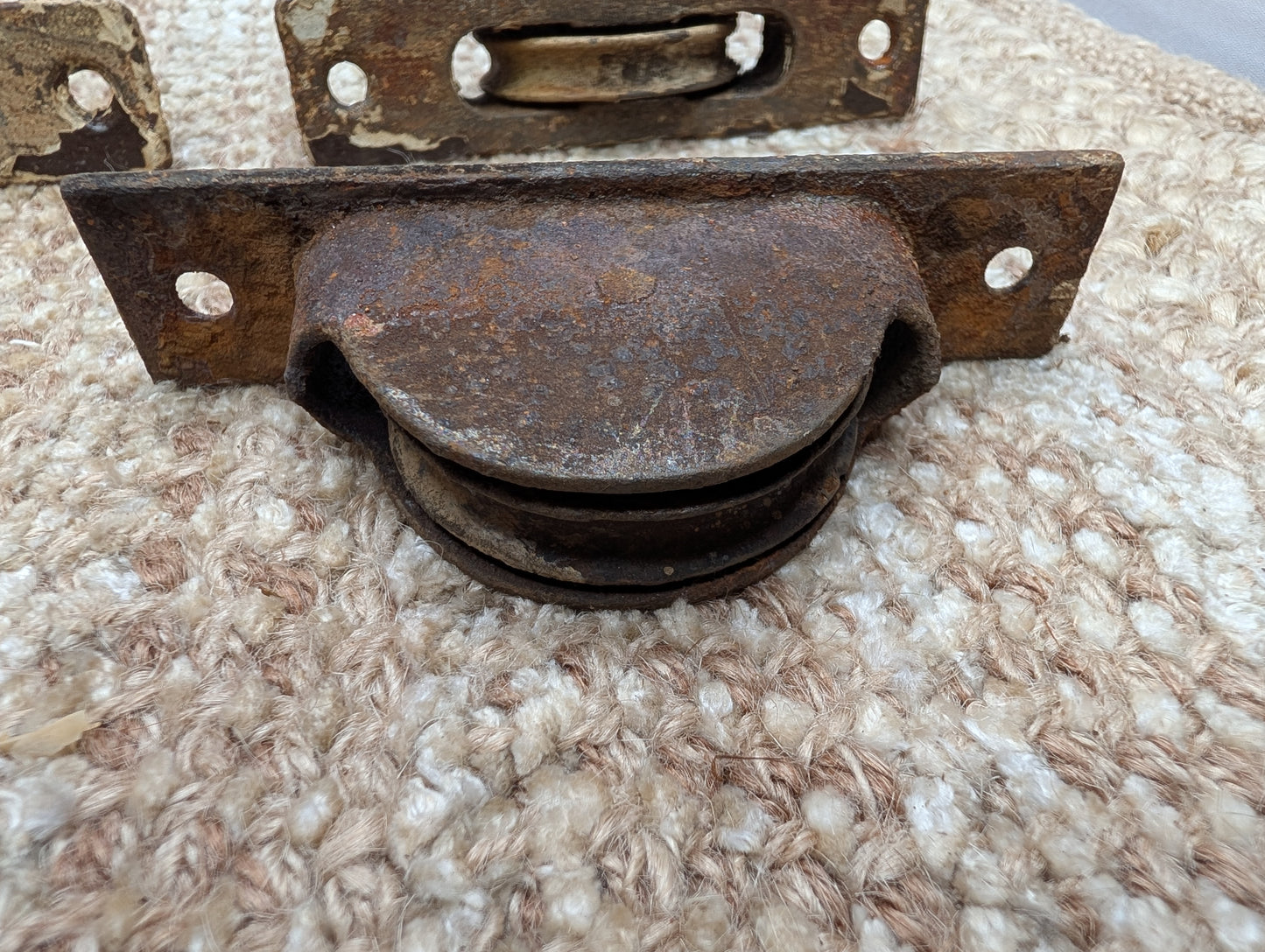3 Antique Window Sash Weight Pulleys