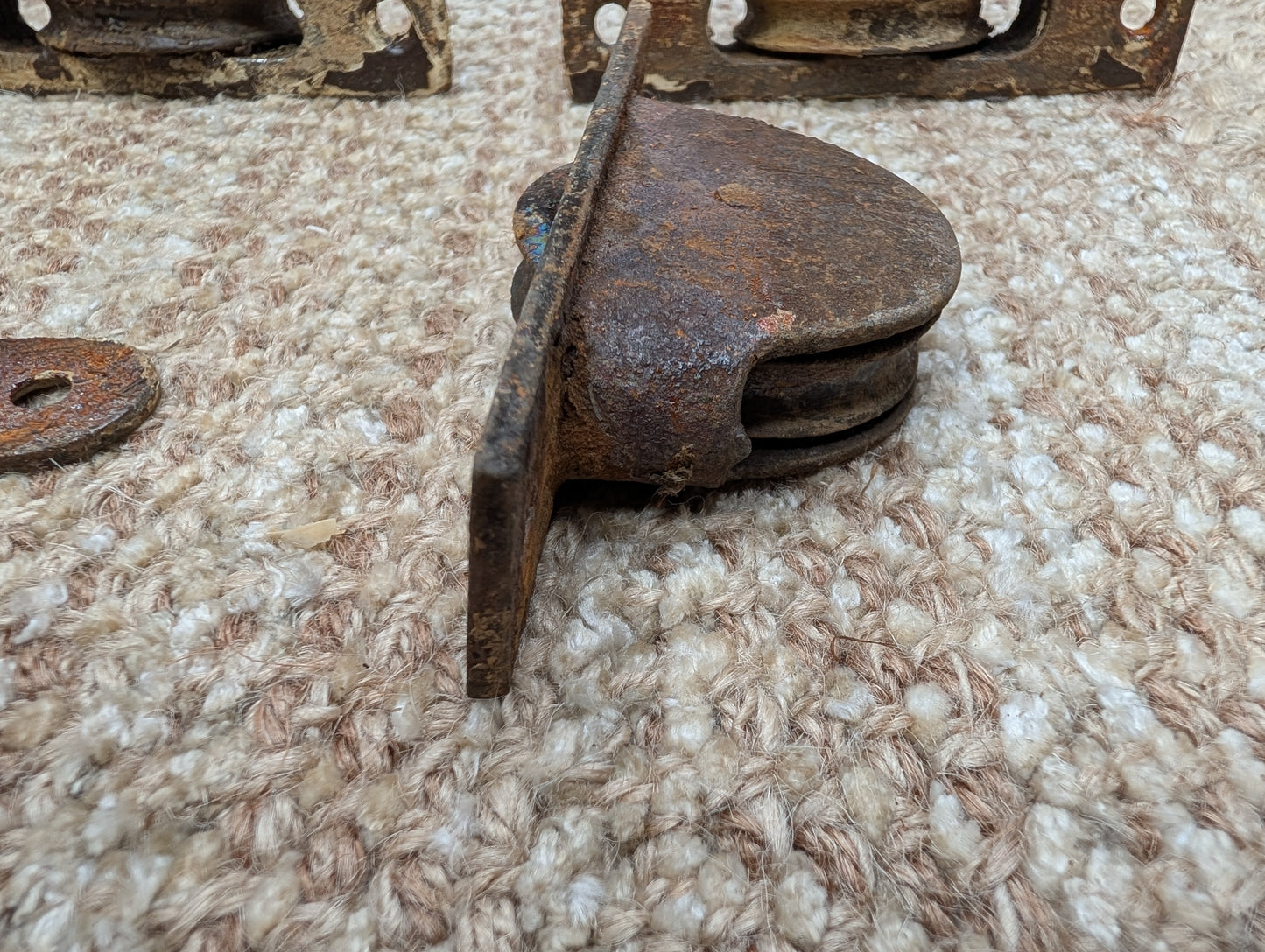3 Antique Window Sash Weight Pulleys