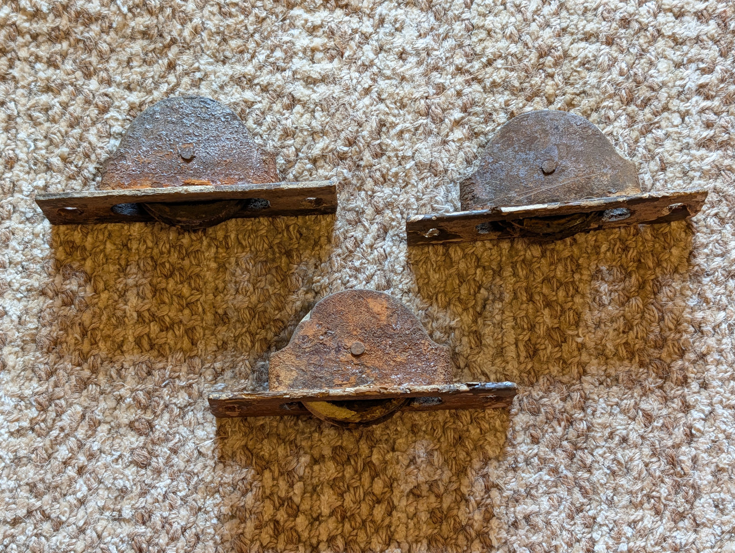 3 Antique Window Sash Weight Pulleys