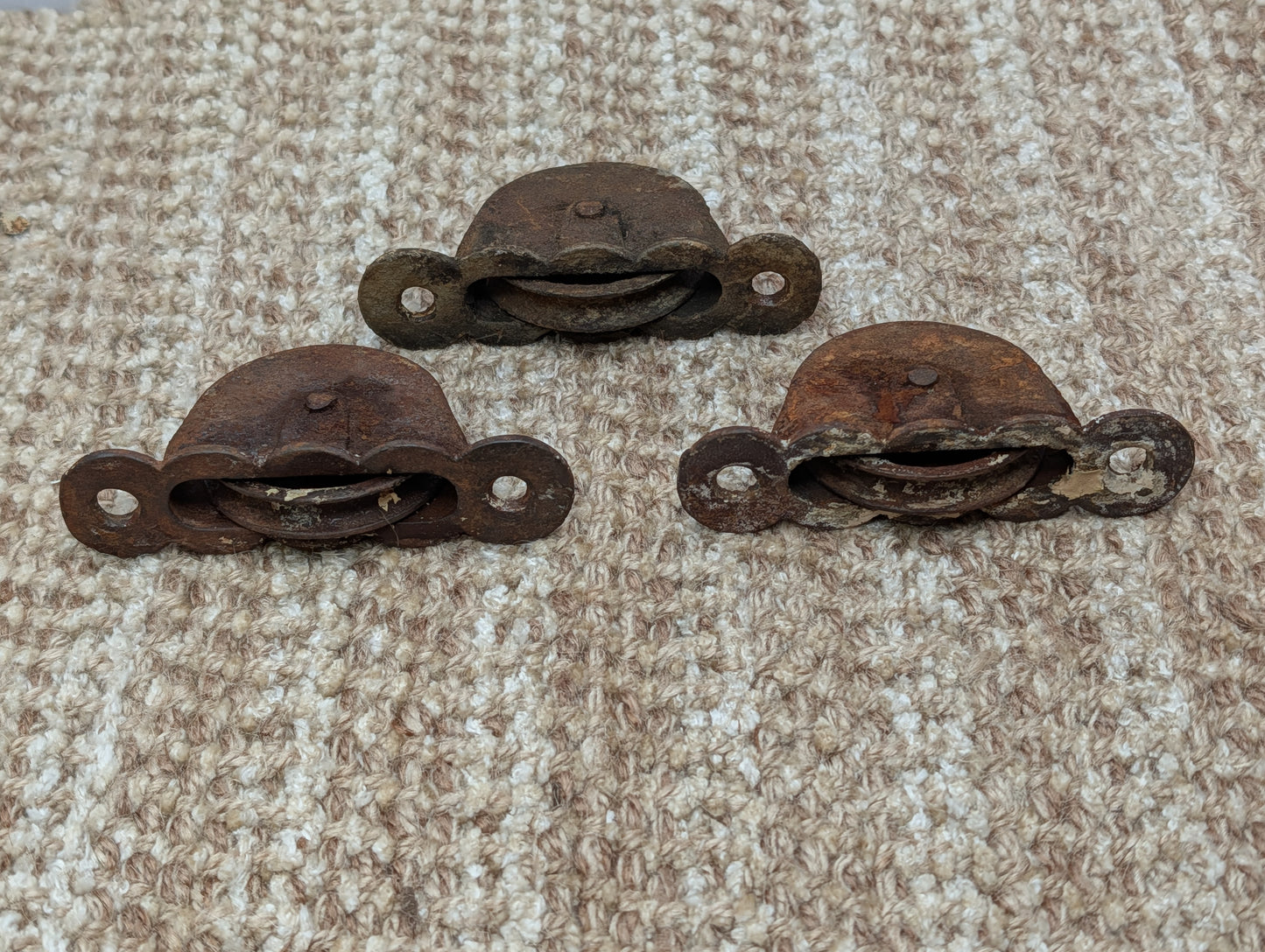 3 Antique Window Sash Weight Pulleys
