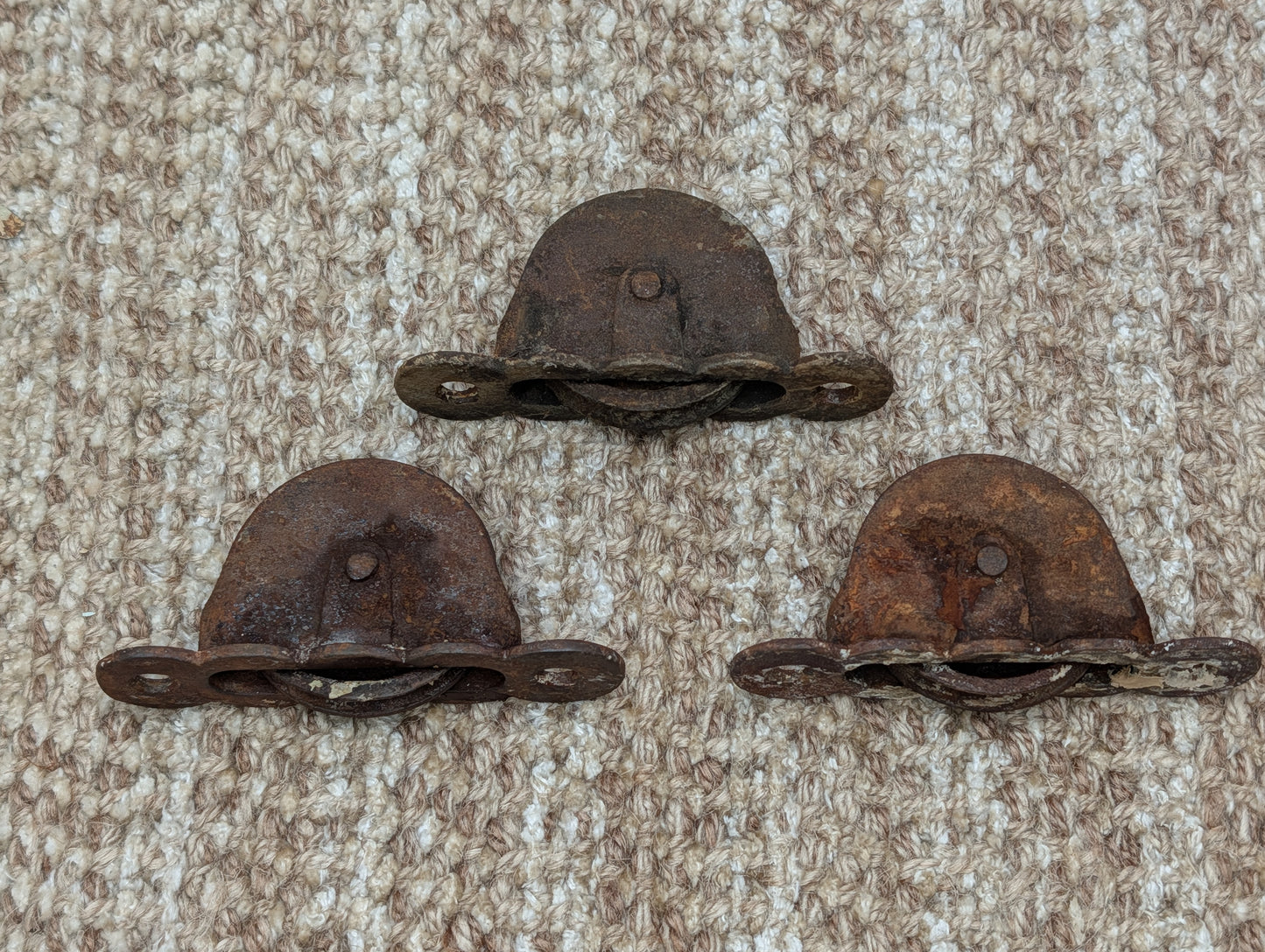 3 Antique Window Sash Weight Pulleys